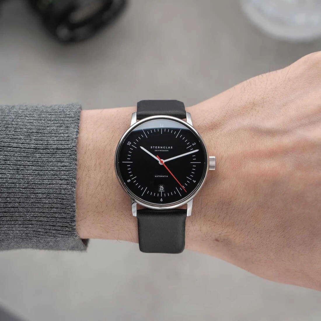 Ceas Sternglas Naos Automatik - Black/Red