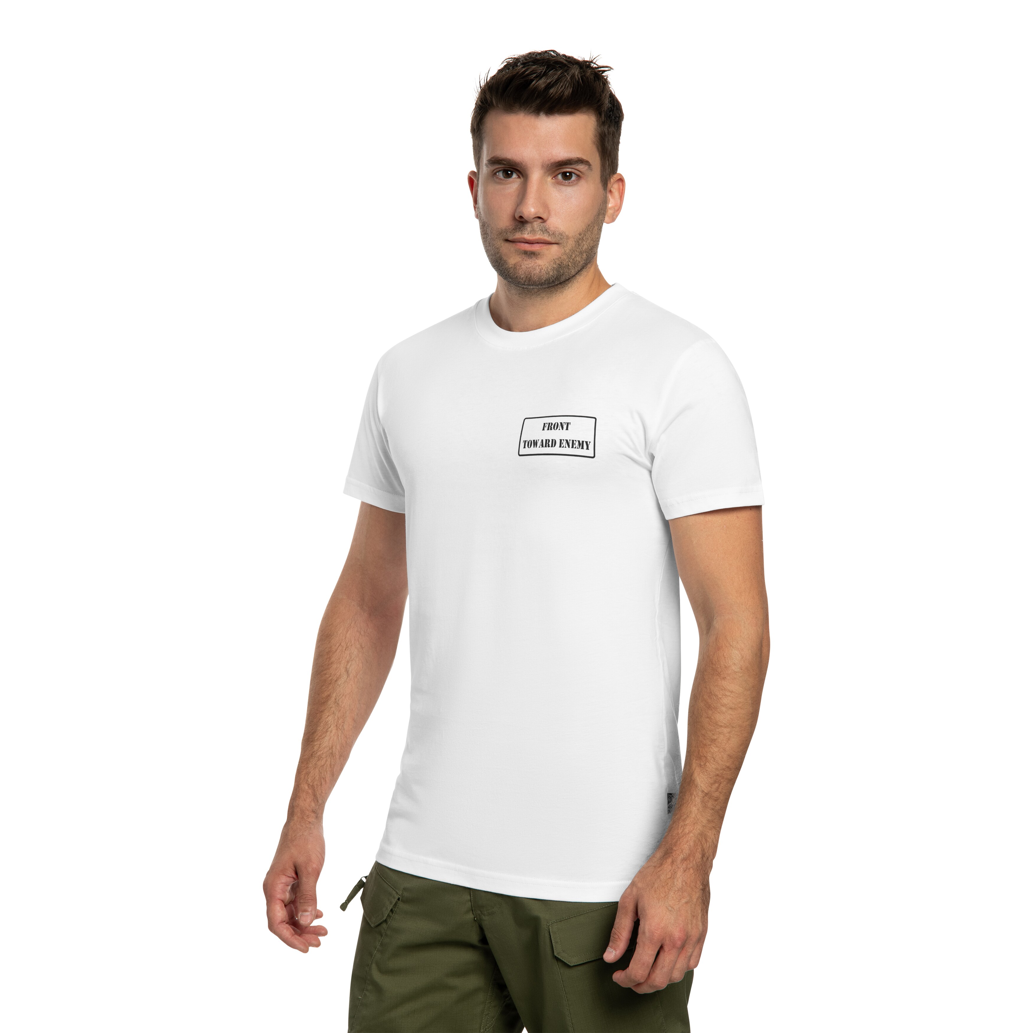 Tricou Helikon Toward Enemy - Alb