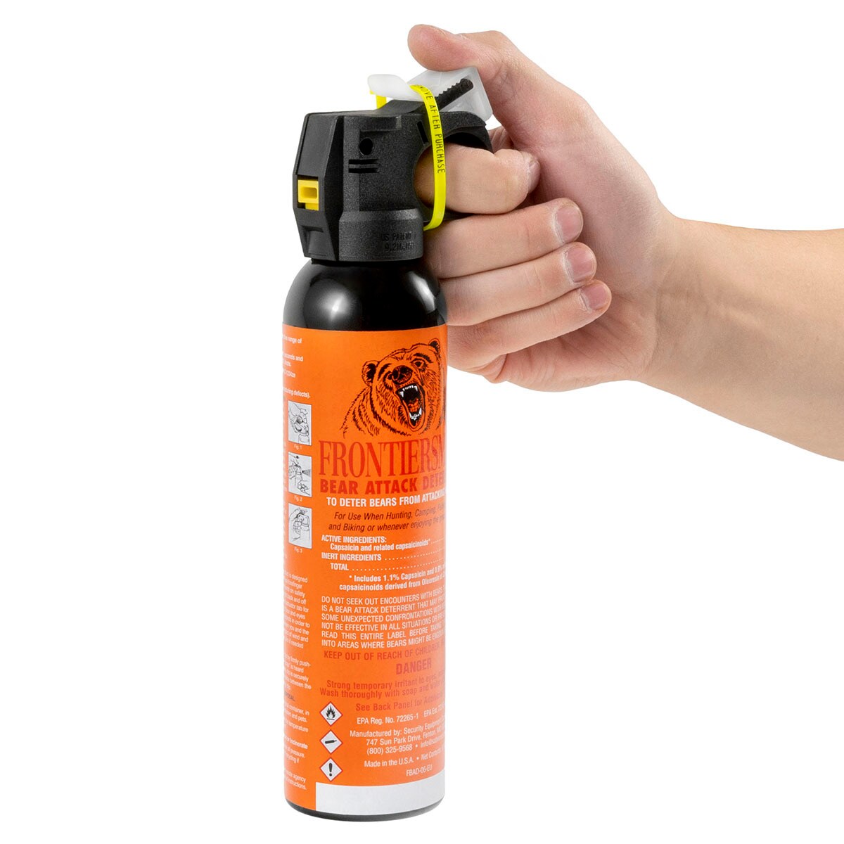 Spray cu piper Sabre împotriva urșilor, a lupilor și a mistreților Red Frontiersman Bear Spray 272 ml - dispersie conică