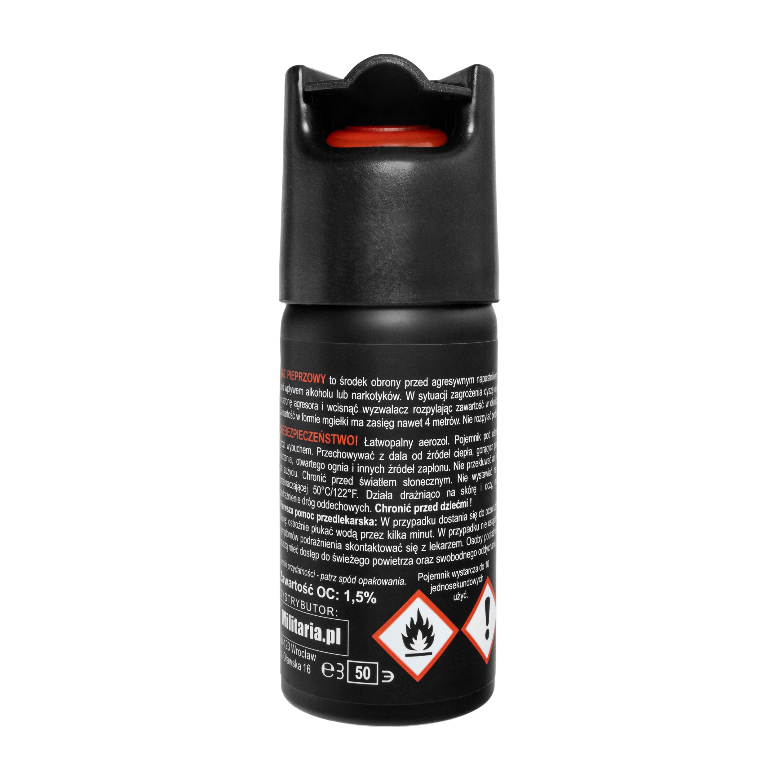 Spray cu piper împotriva animalelor 50 ml - dispersie conică