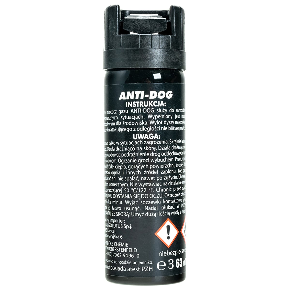 Spray cu piper împotriva animalelor Anti Dog 63 ml - dispersie conică