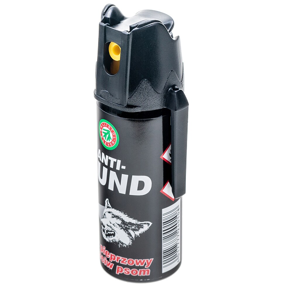 Spray cu piper împotriva câinilor și a lupilor Klever Anti Hund 50 ml - dispersie conică