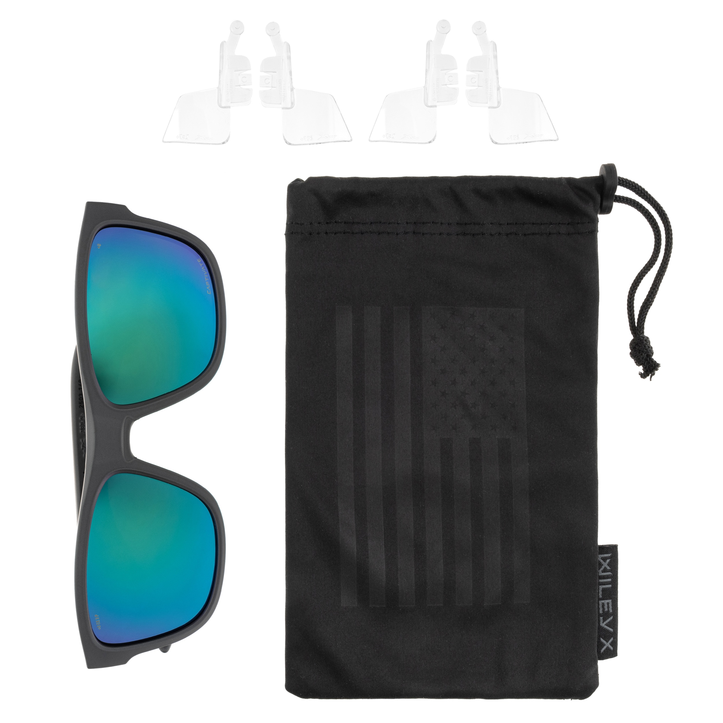 Ochelari Wiley X Ovation - Captive Polarized Green Mirror/Matte Graphite