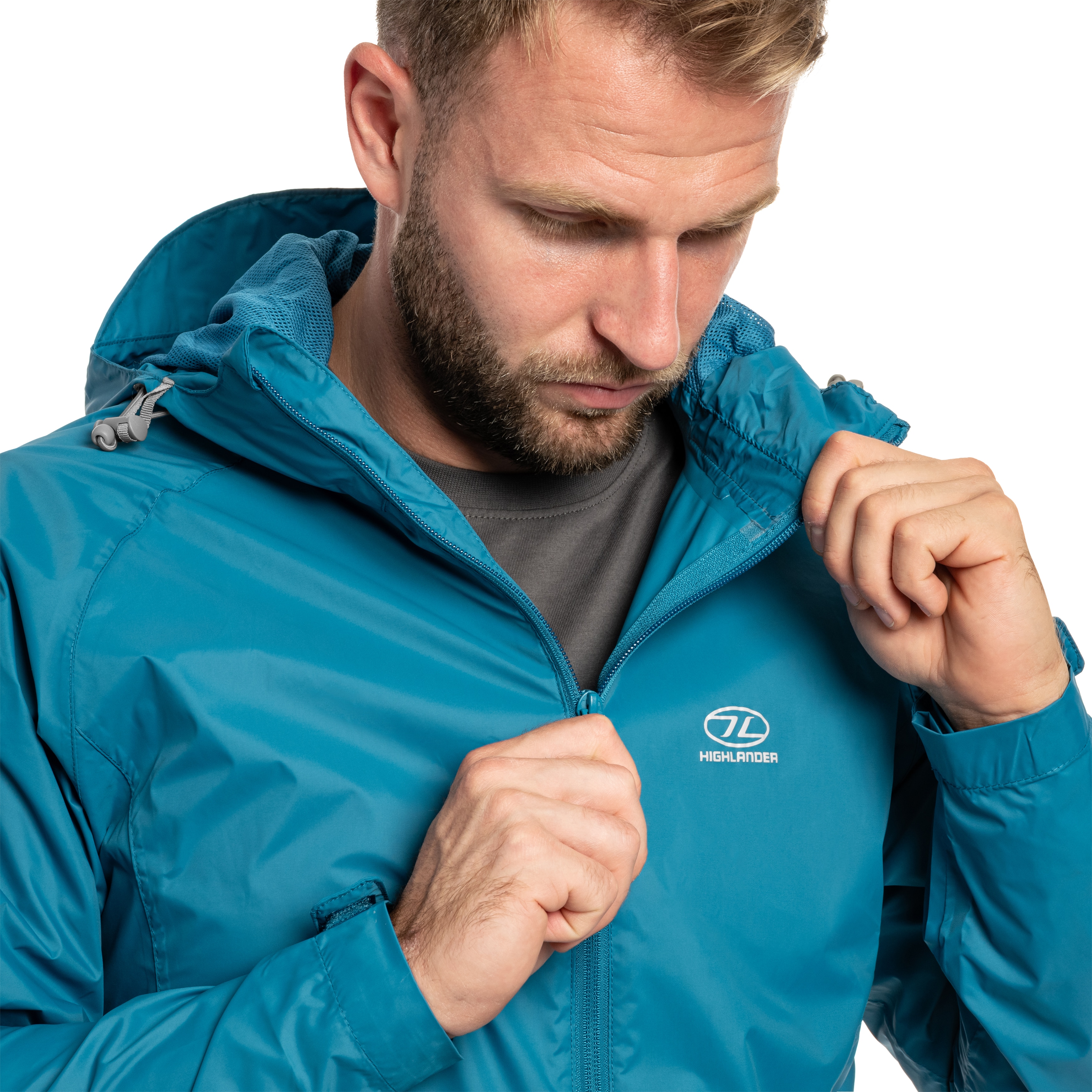 Geacă Highlander Outdoor Stow & Go Pack Away V2 - Petrol Blue