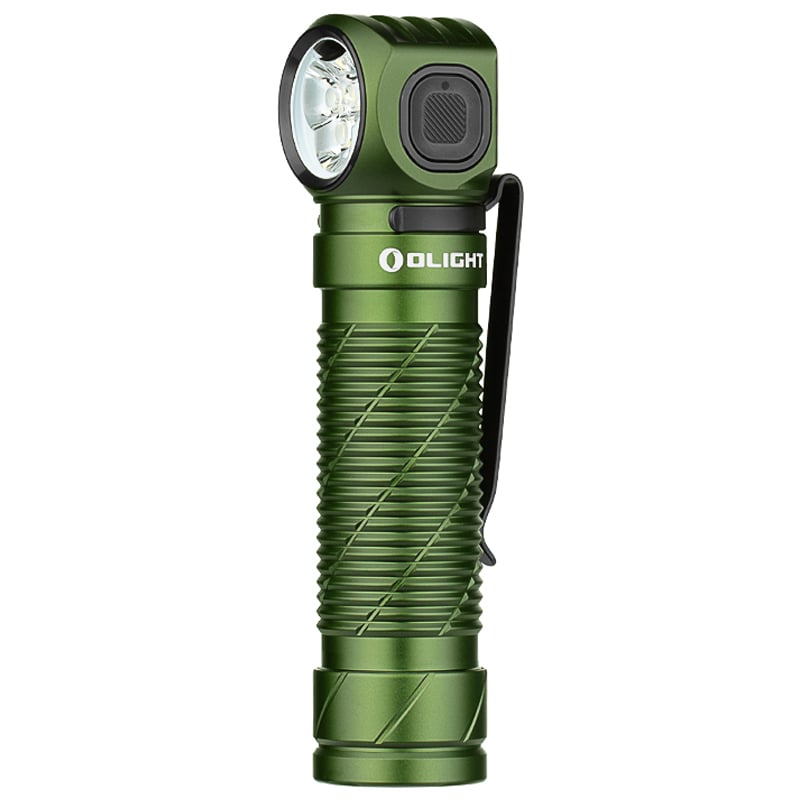 Lanternă frontală și unghiulară Olight Perun 3 OD Green cu bandă - 3000 lumeni