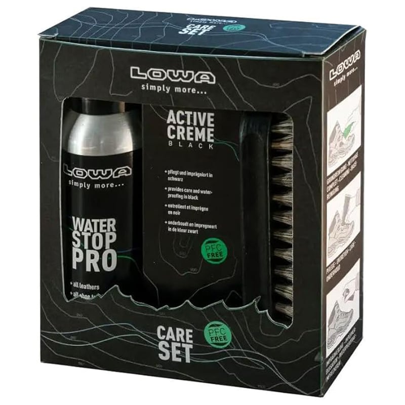 Încălțăminte Fortux GTX Tactical Black + Care Set Lowa pentru curățare - set