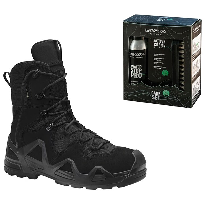Încălțăminte Zephyr WK GTX High Black + Set de îngrijire Lowa pentru curățare - set