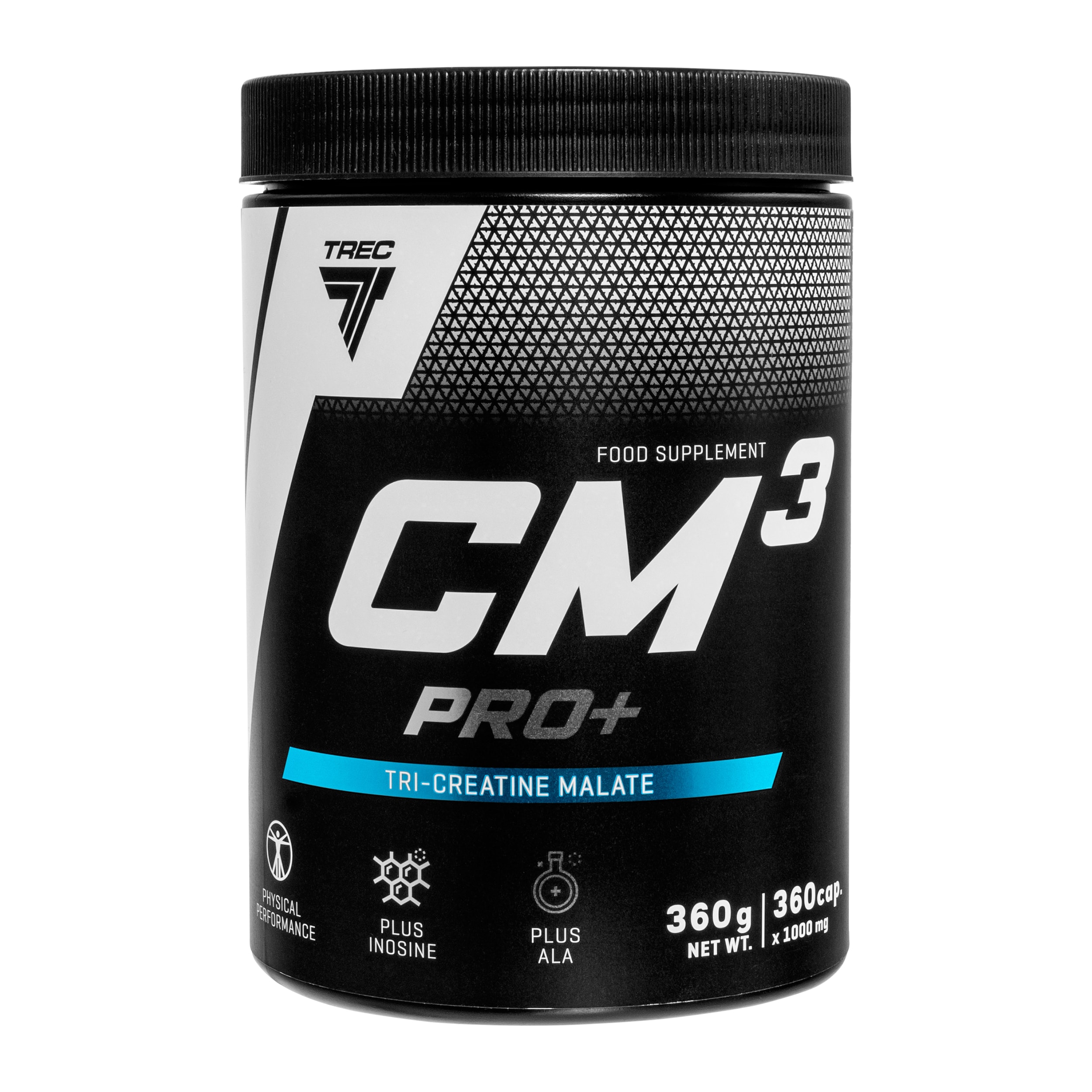 Tri Creatine Malate Trec CM3 Pro+ 360 capsule - supliment de dietă