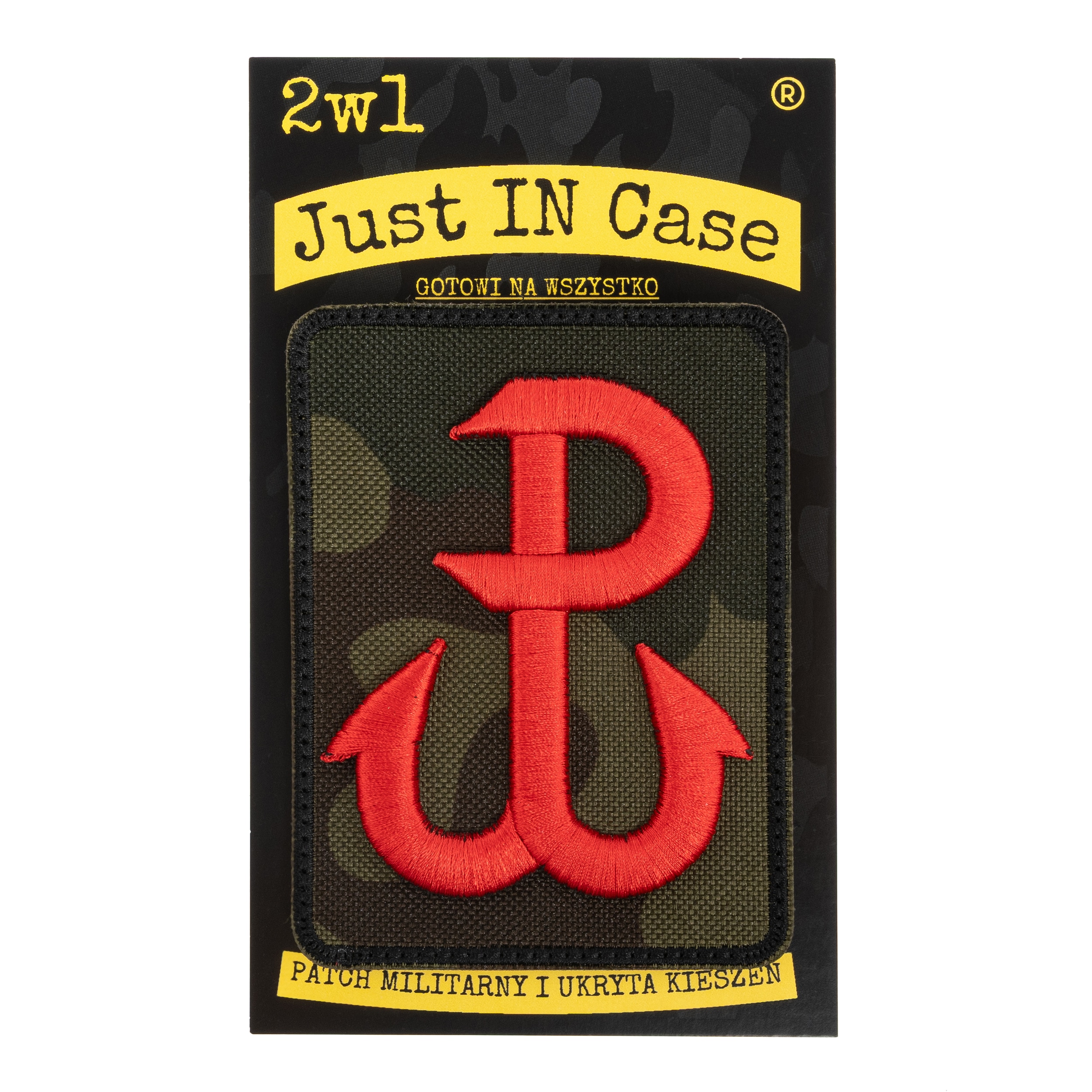 Emblemă Kotwica Polska Walcząca 76 x 11 mm - Roșie