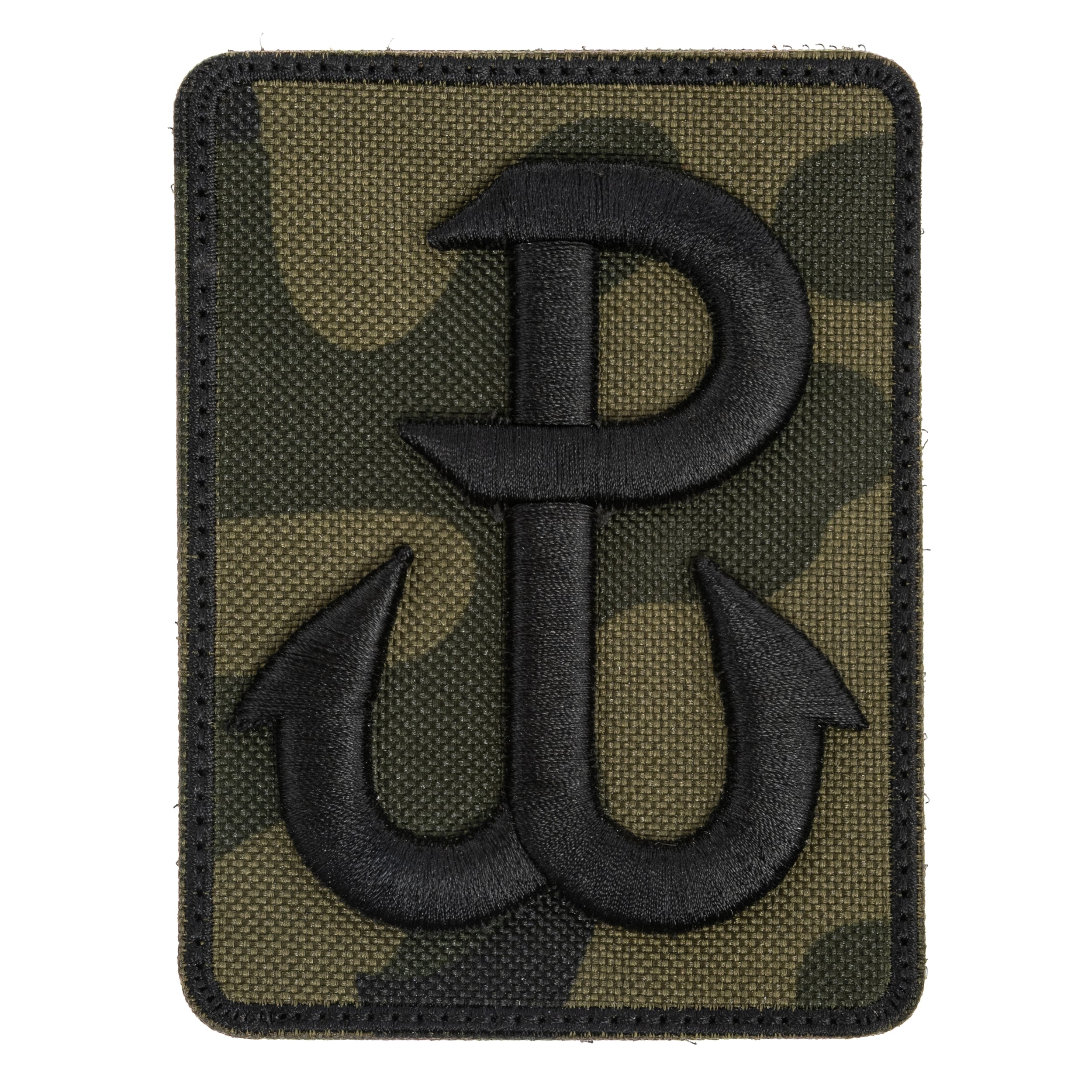 Emblemă Kotwica Polska Walcząca 76 x 11 mm - Neagră