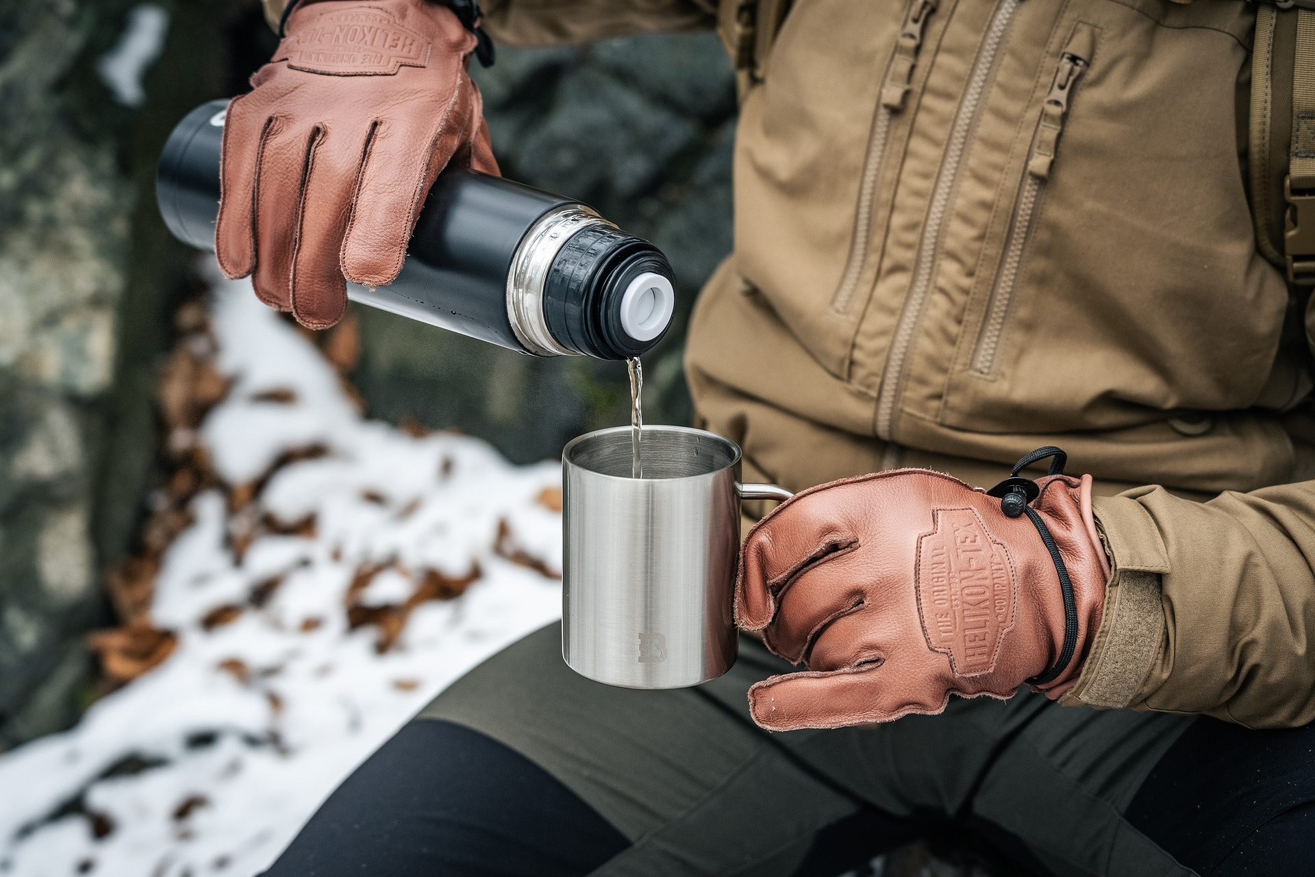 Cană termică Badger Outdoor Steel Boy 400 ml - Silver