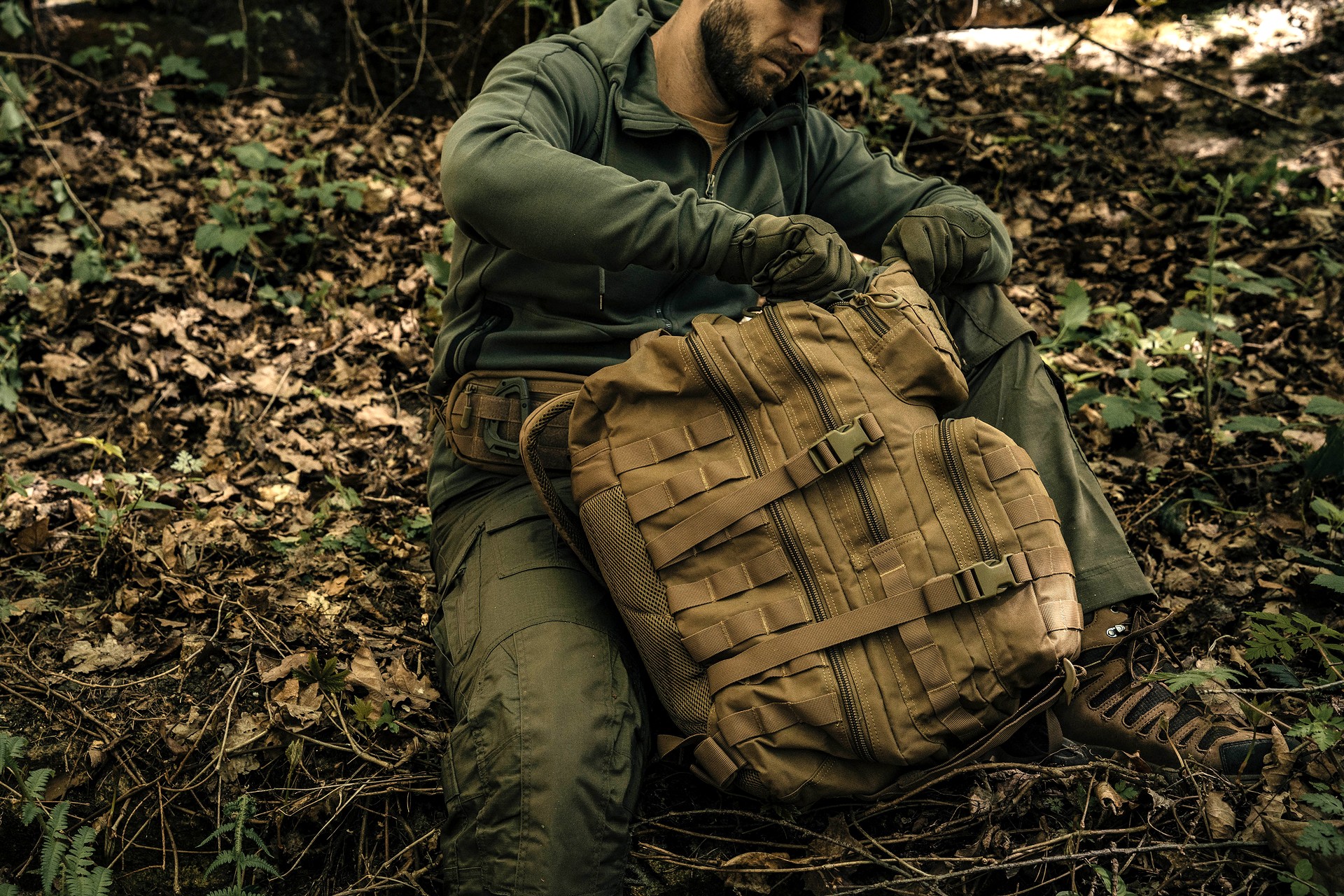 Rucsac Brytzky Tactical Polygon Large 36 l - Coyote