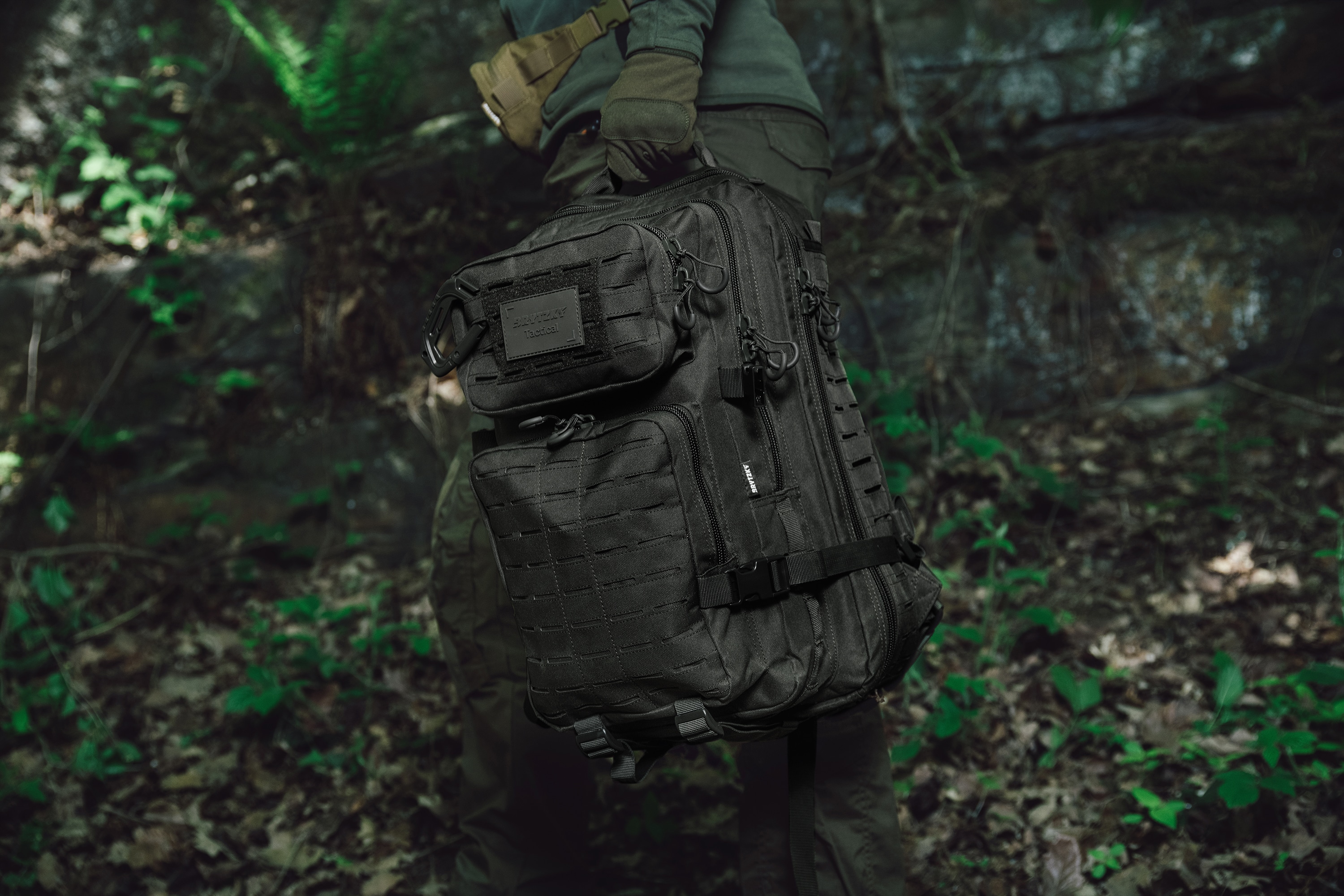 Rucsac Brytzky Tactical Polygon Large Laser Cut 36 l - Black