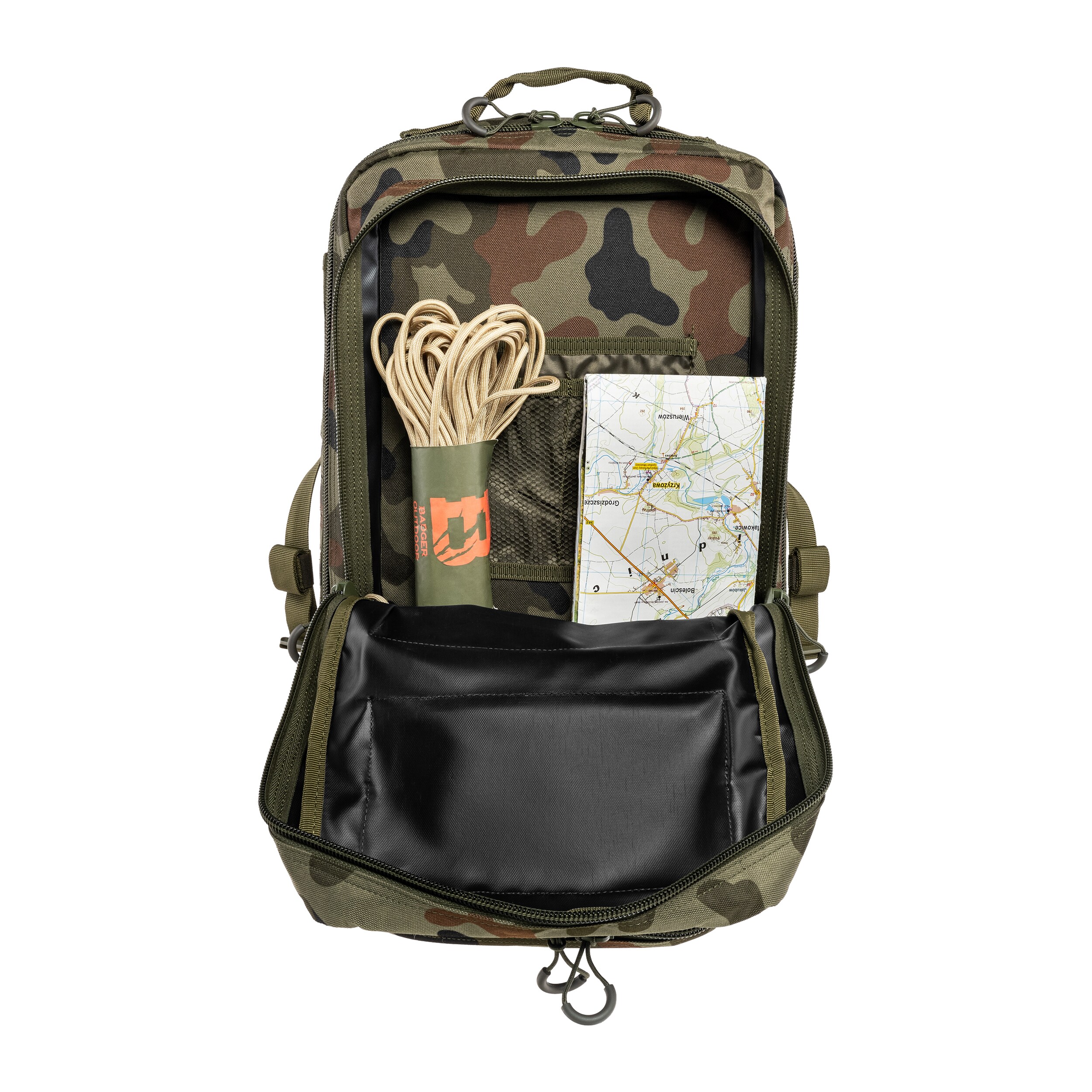 Rucsac Brytzky Tactical Polygon Large Laser Cut 36 l - wz.93 Pantera PL Woodland