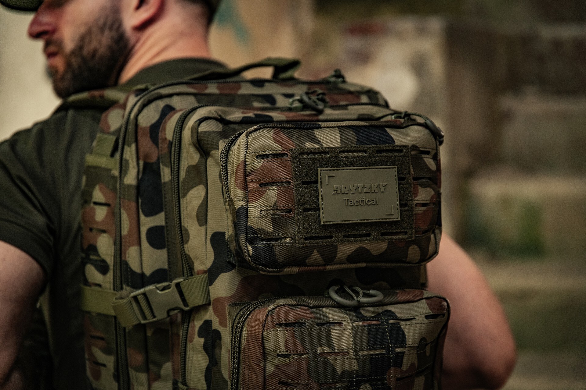 Rucsac Brytzky Tactical Polygon Large Laser Cut 36 l - wz.93 Pantera PL Woodland