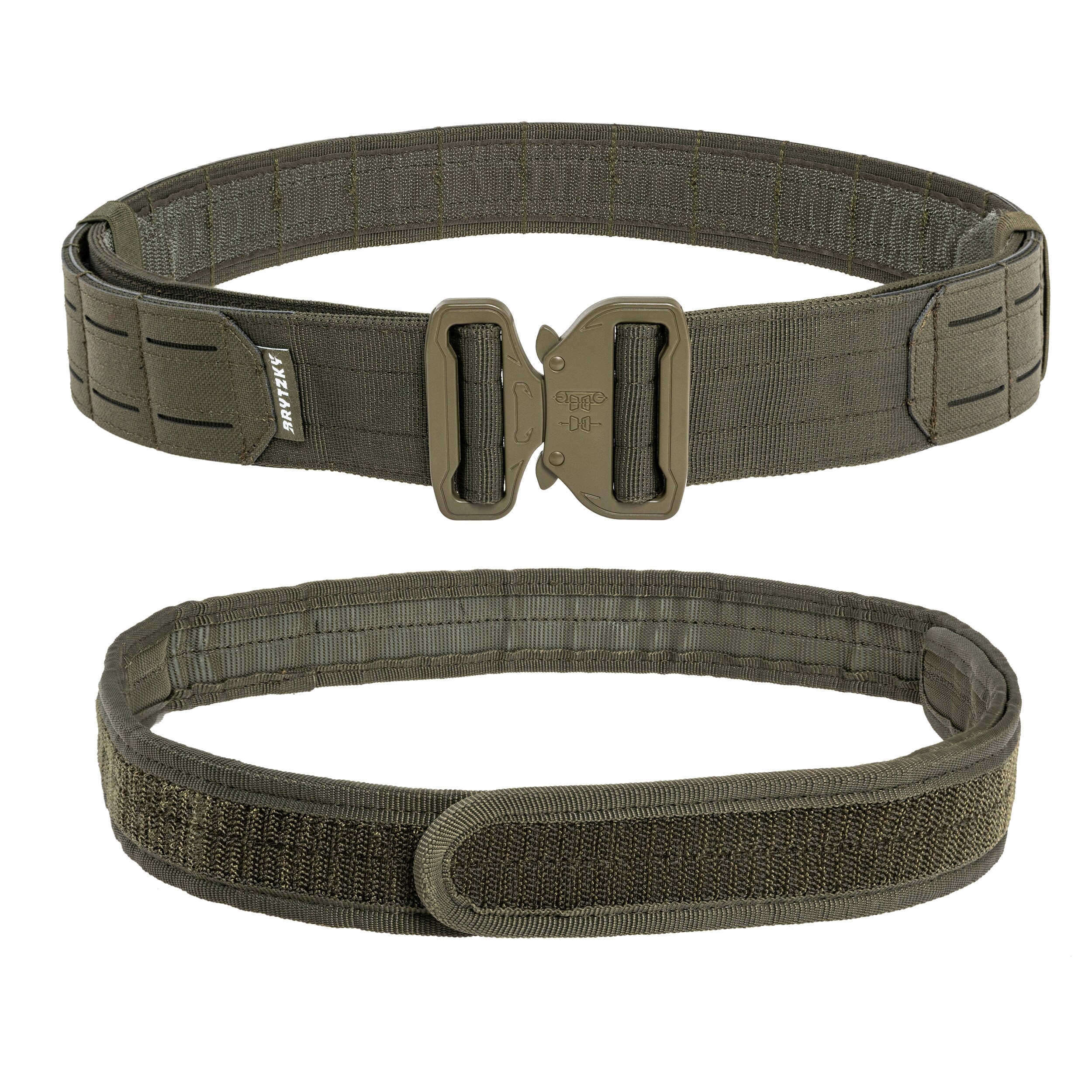 Centură tactică Brytzky Tactical MOLLE Laser Cut  cu centură interioară - Olive