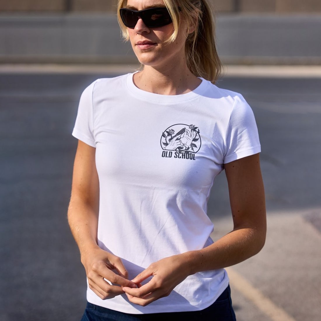 Tricou de damă Helikon Old School - Alb