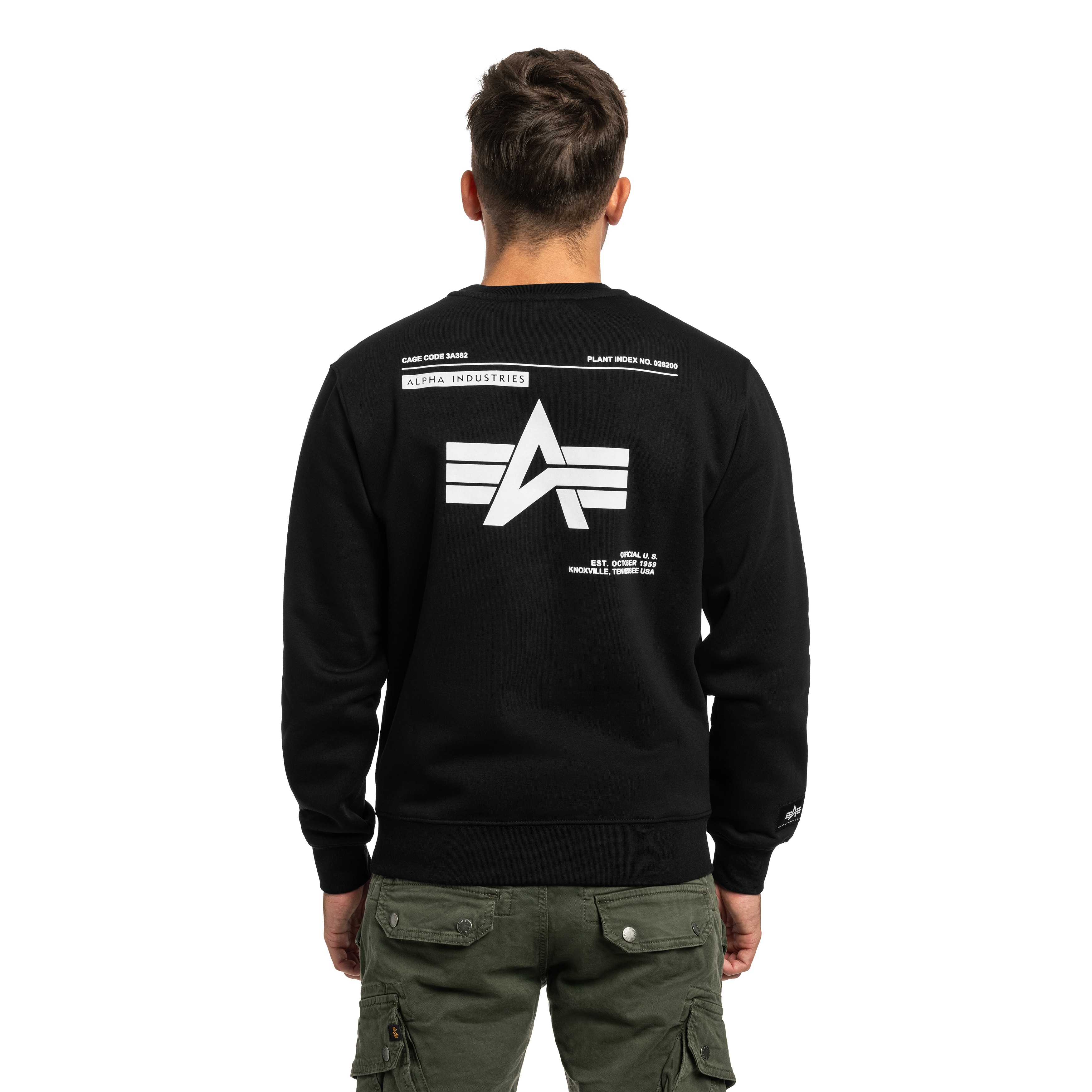 Bluză Alpha Industries Label Backprint - Black