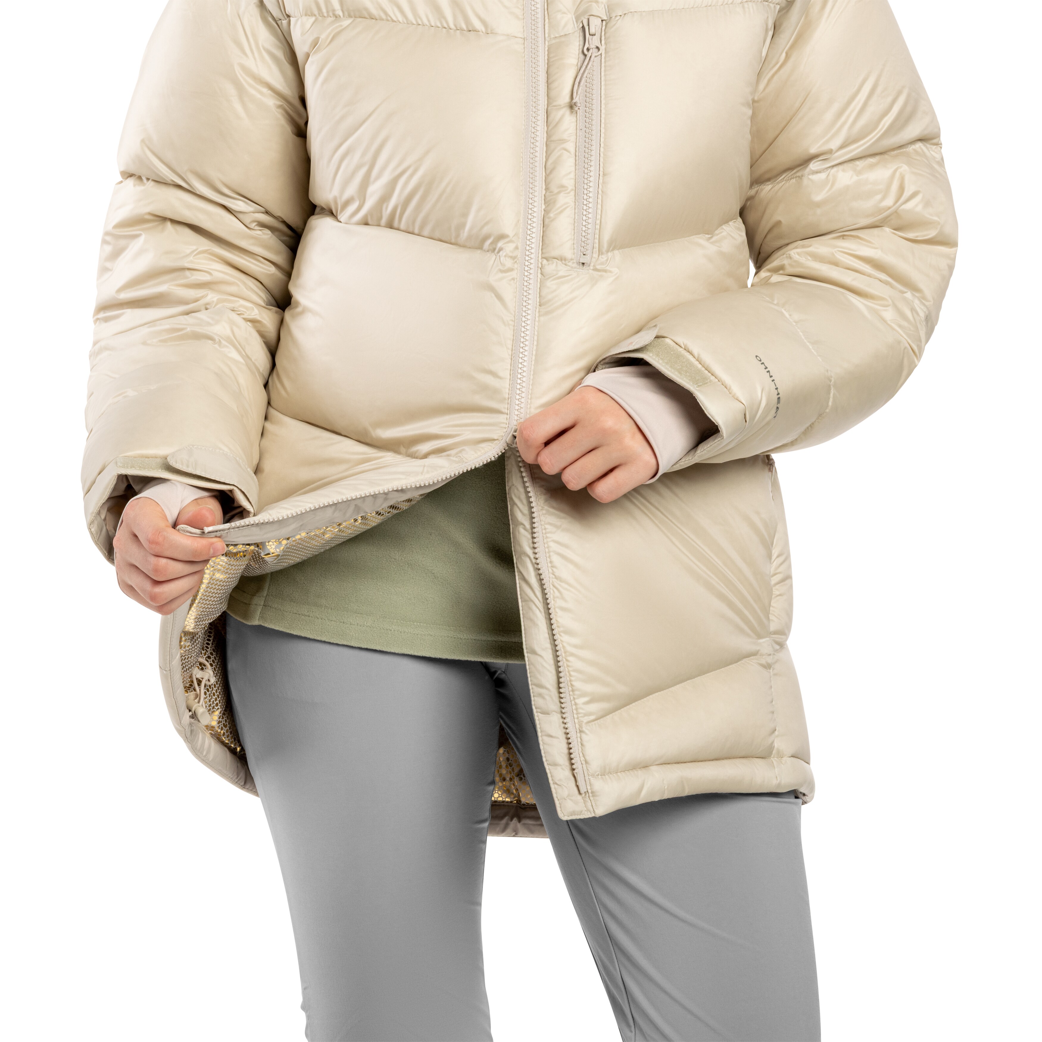 Geacă de damă Columbia Cloudview Down Hooded Jacket - Dark Stone