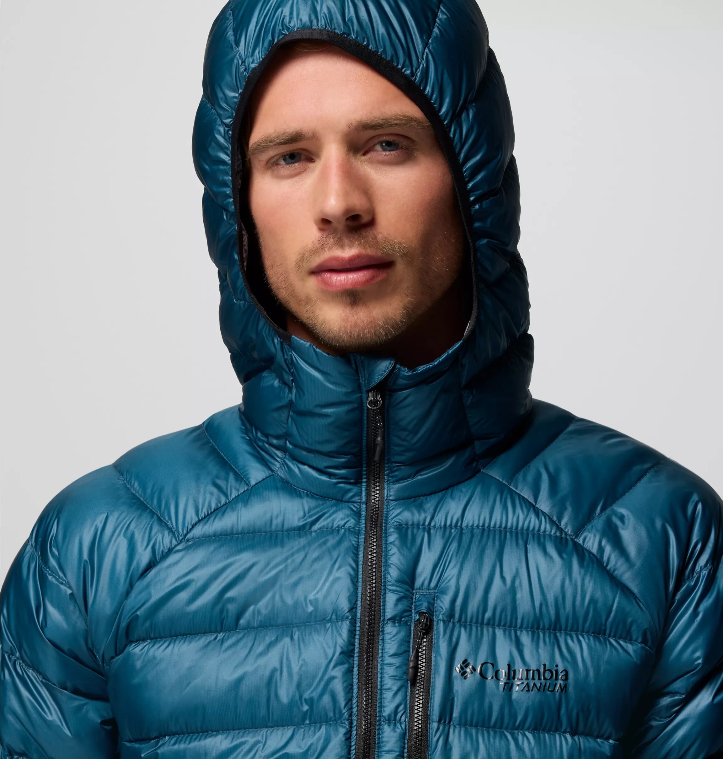 Geacă Columbia Arctic Crest Down Hooded - Everblue