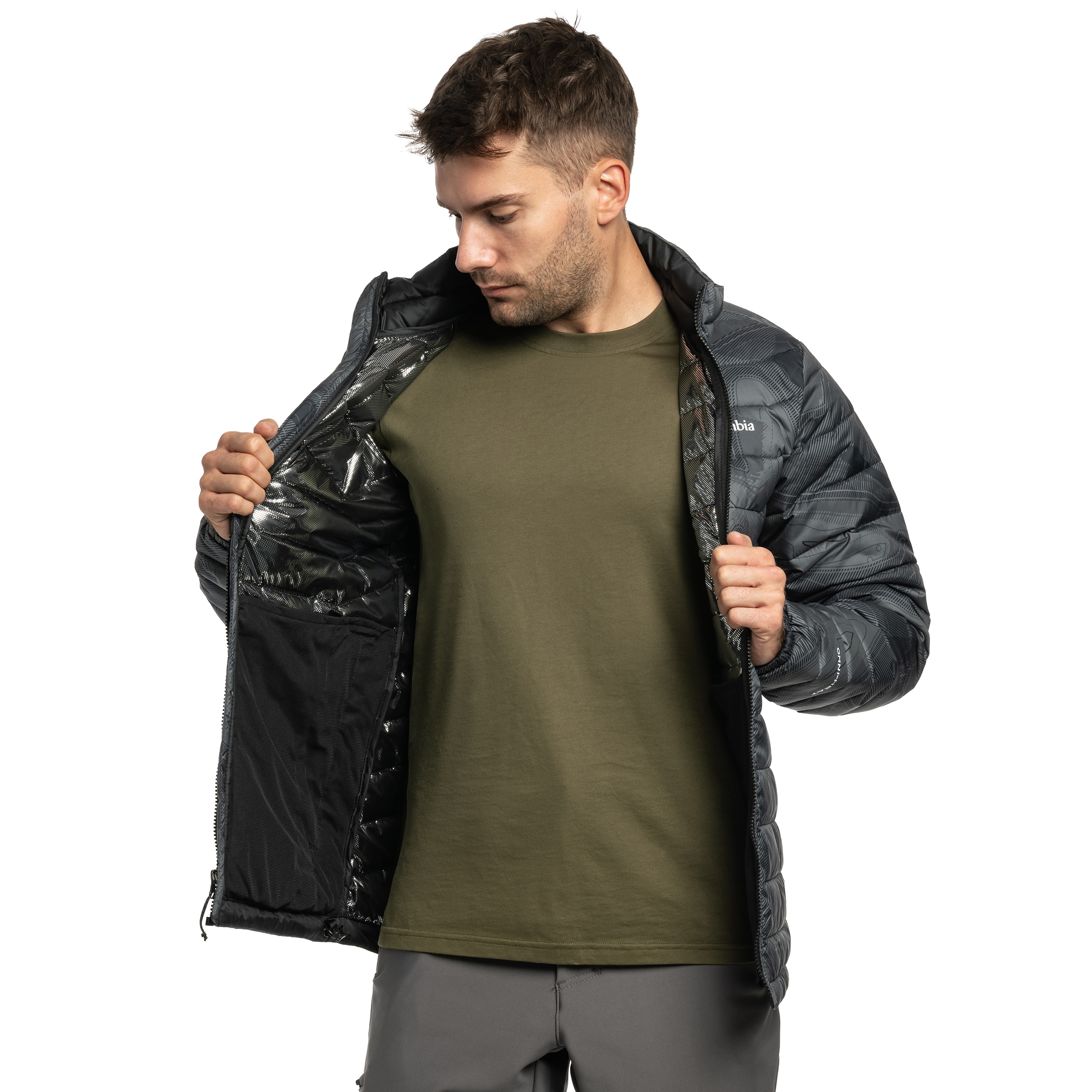 Geacă Columbia Powder Lite II Printed - Black Topolines Print