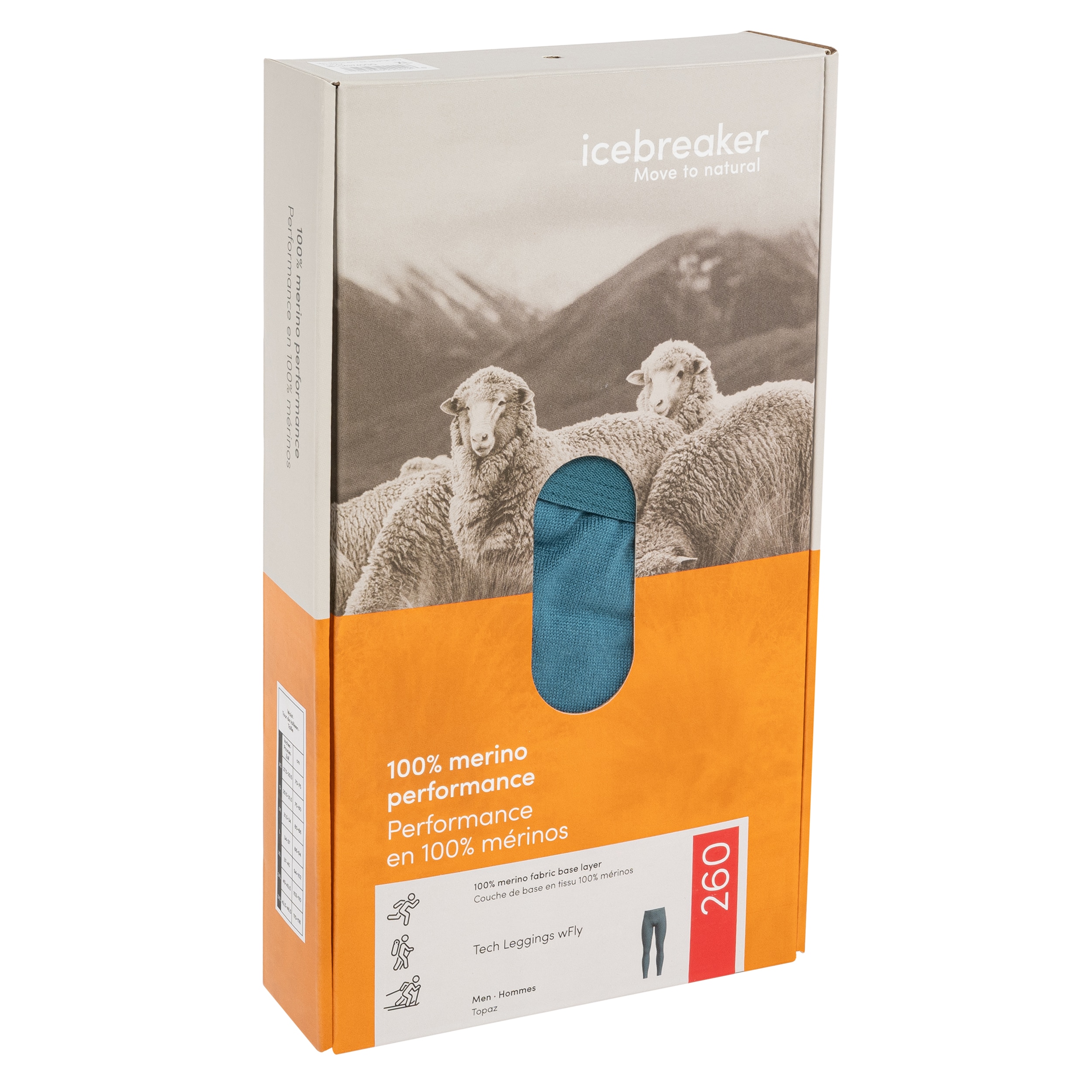 Colanți termoactivi Icebreaker Merino 260 Tech wFly - Topaz