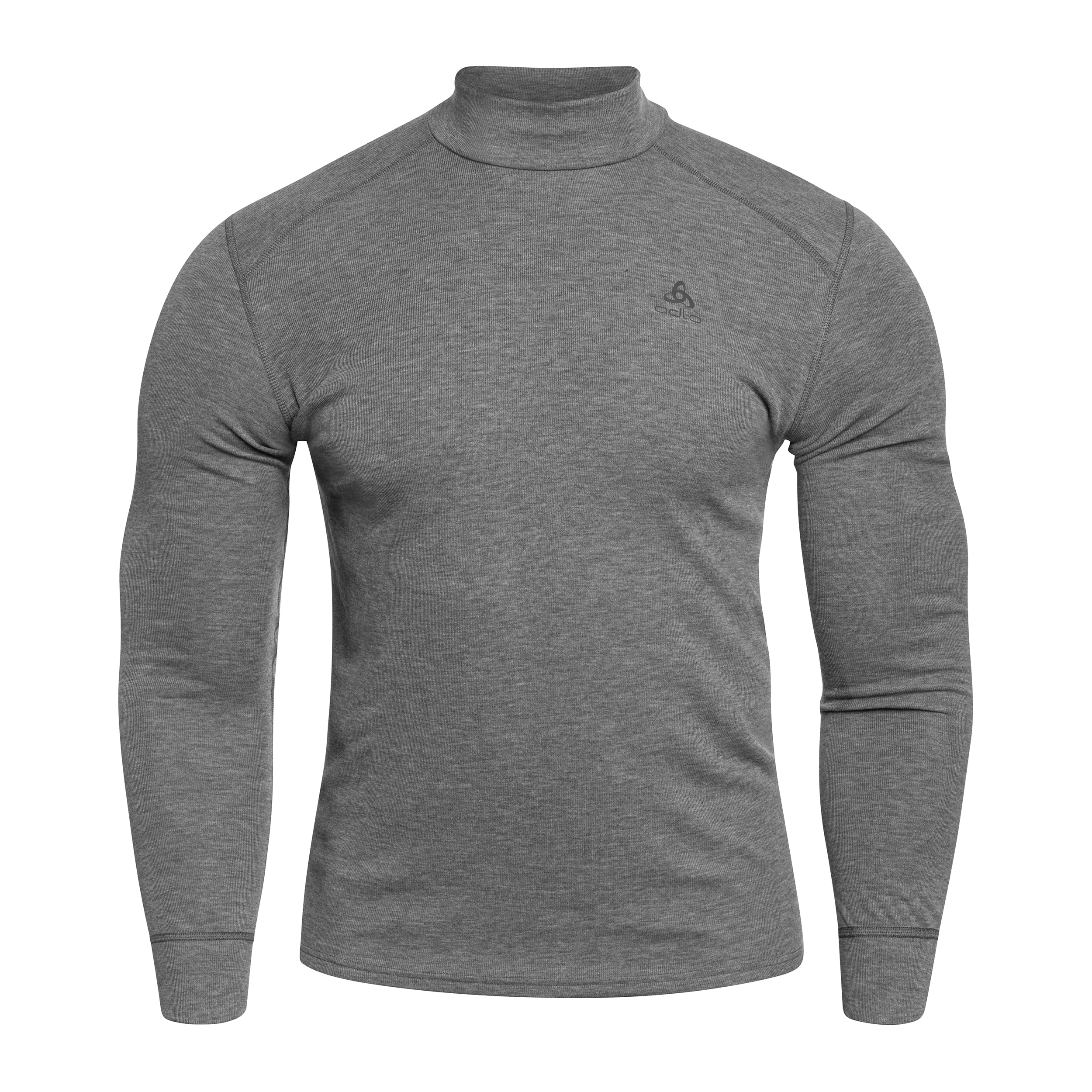 Tricou termoactiv cu guler înalt Odlo Active Warm Base Layer - Odlo Steel Grey Melange