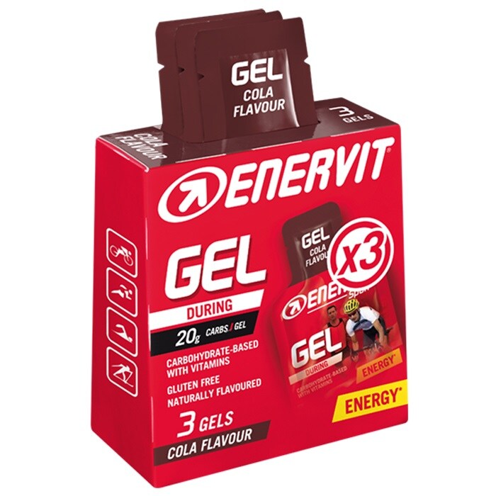 Gel energetic Enervit Sport - 3 x 25 ml - aromă de cola