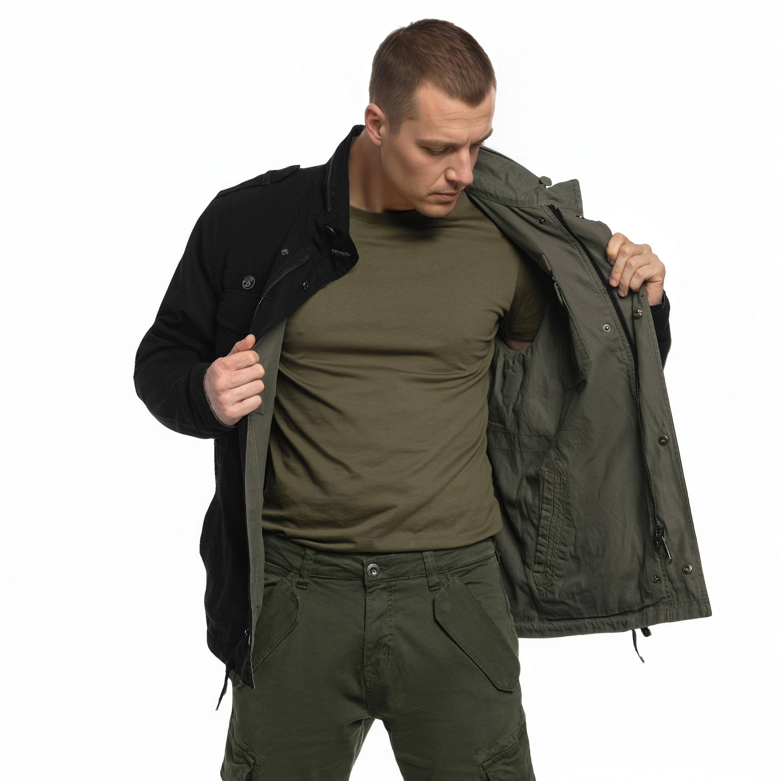 Geacă cu două fețe Brandit Twister Reverse - Black/Olive