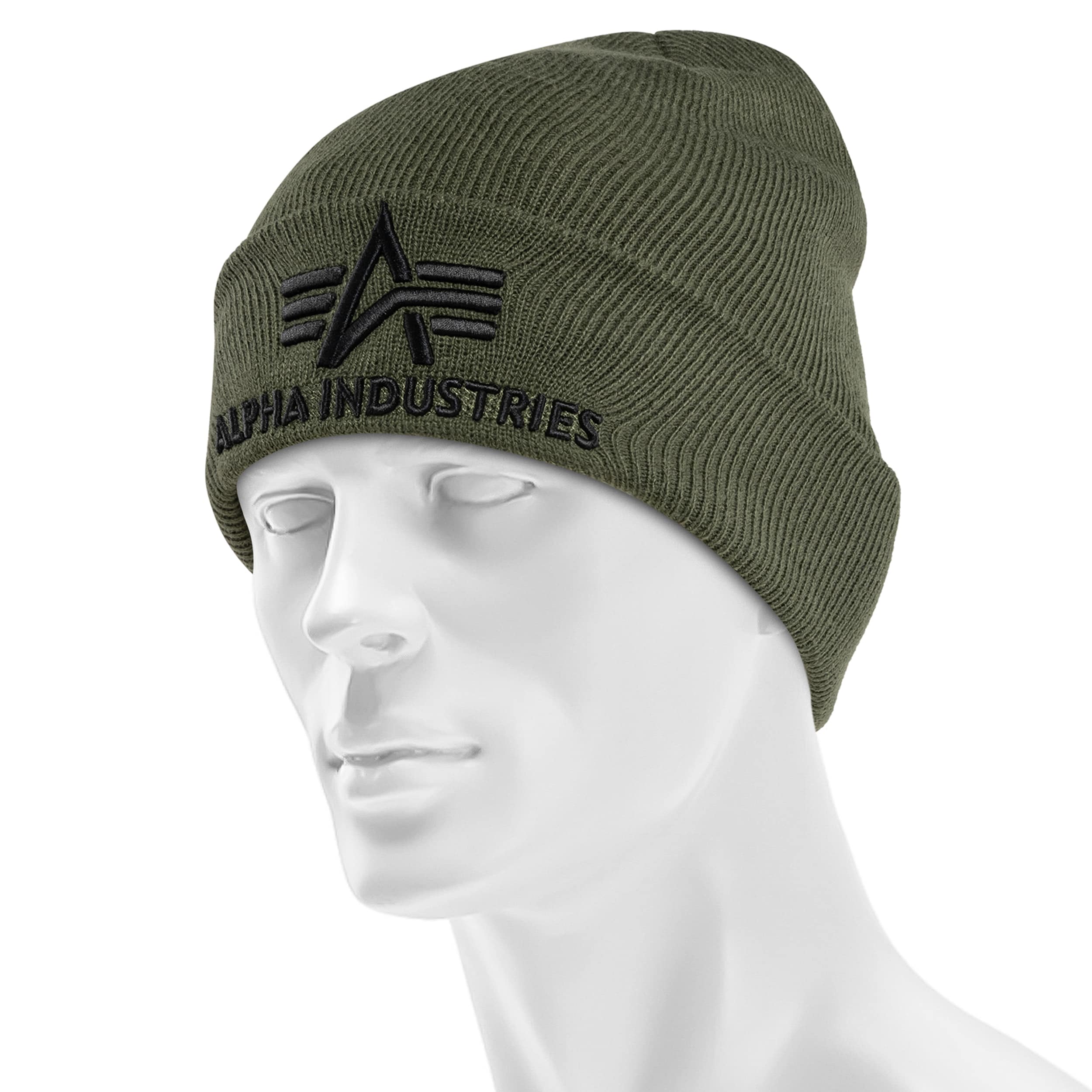 Căciulă Alpha Industries 3D Beanie - Dark Green