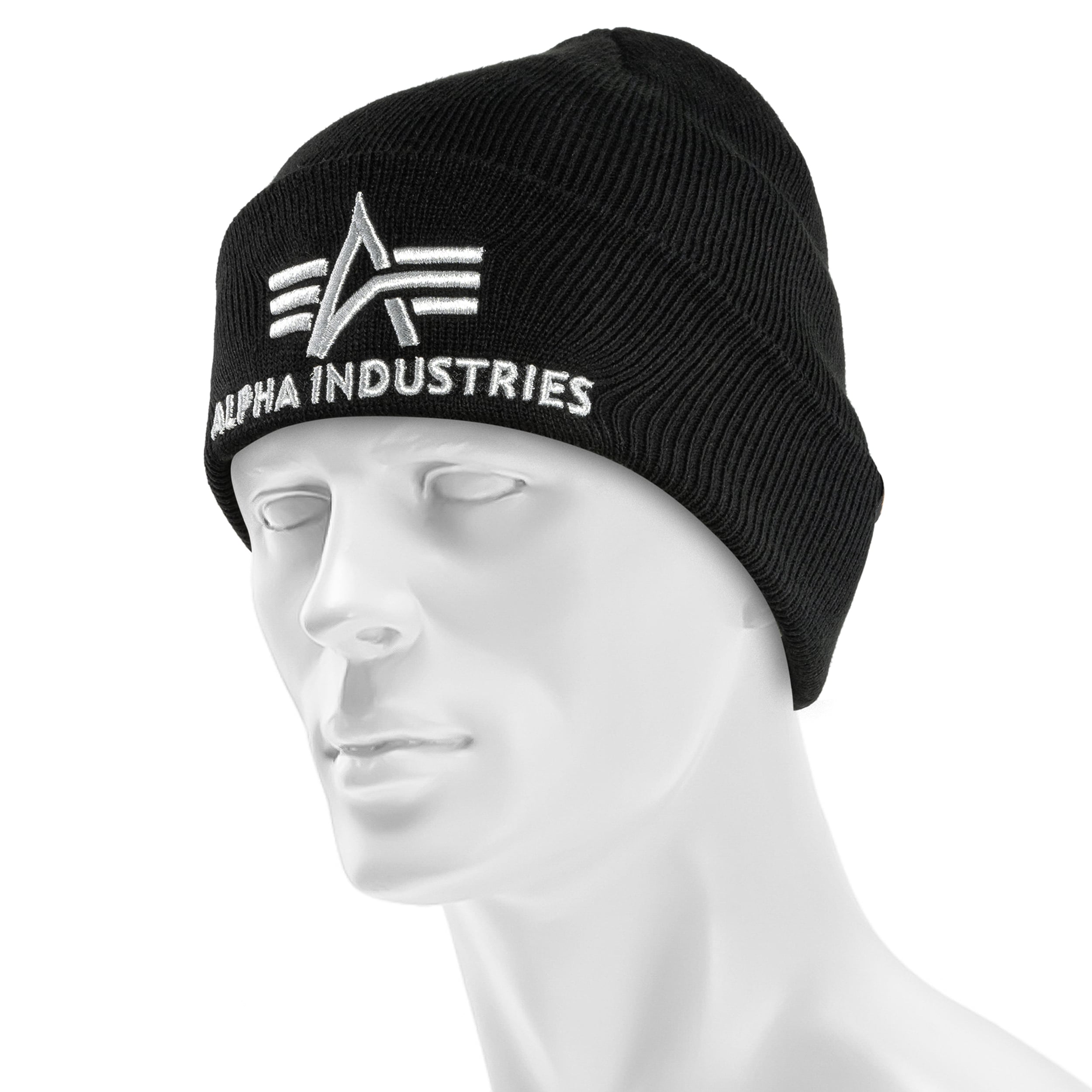 Căciulă Alpha Industries 3D Beanie - Black/Silver