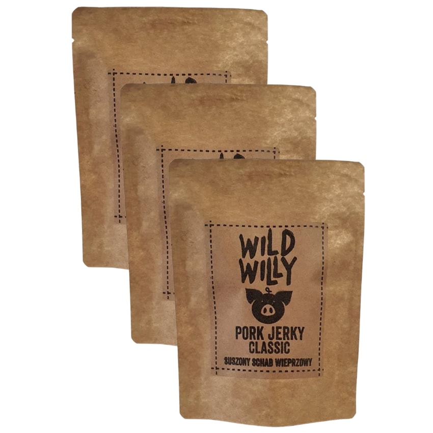 Carne de porc uscată Wild Willy Pork Jerky Classic 30 g - 3 buc.