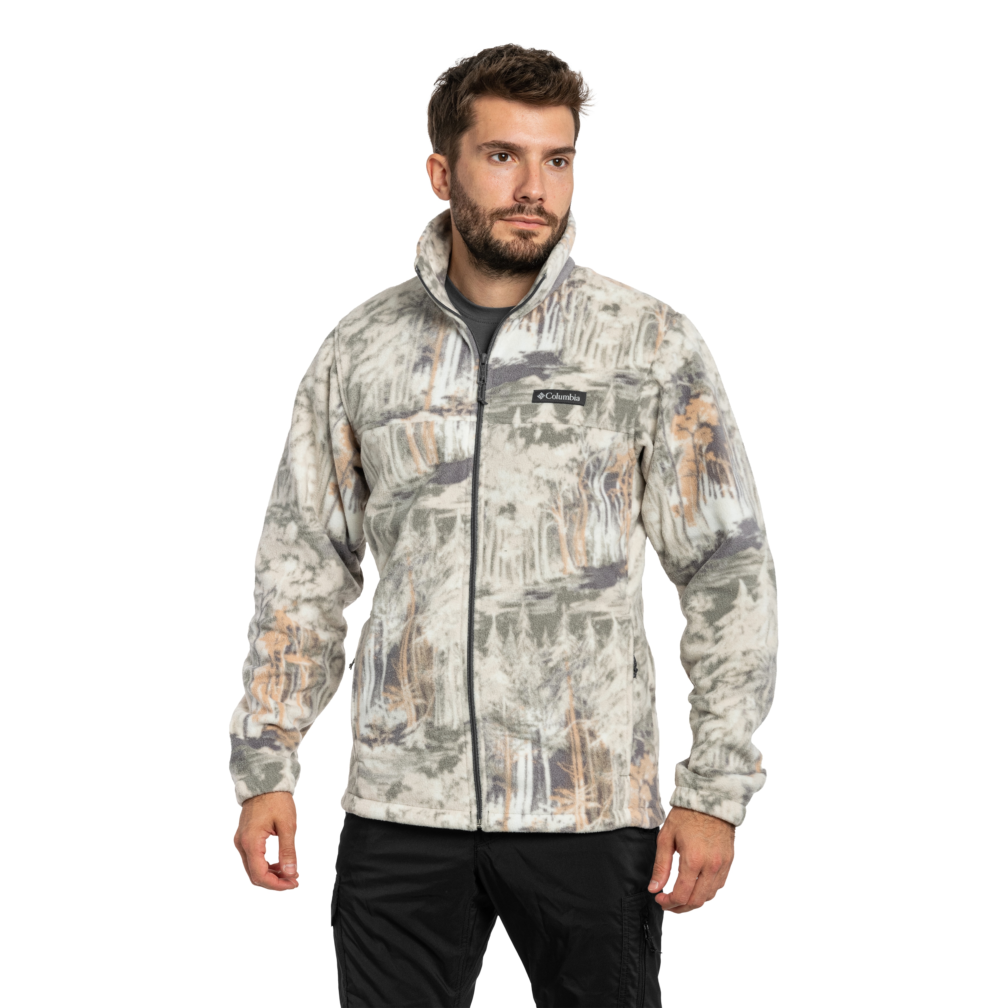Jachetă polar Columbia Steens Mountain Printed Jacket - City Grey Deschutestrees