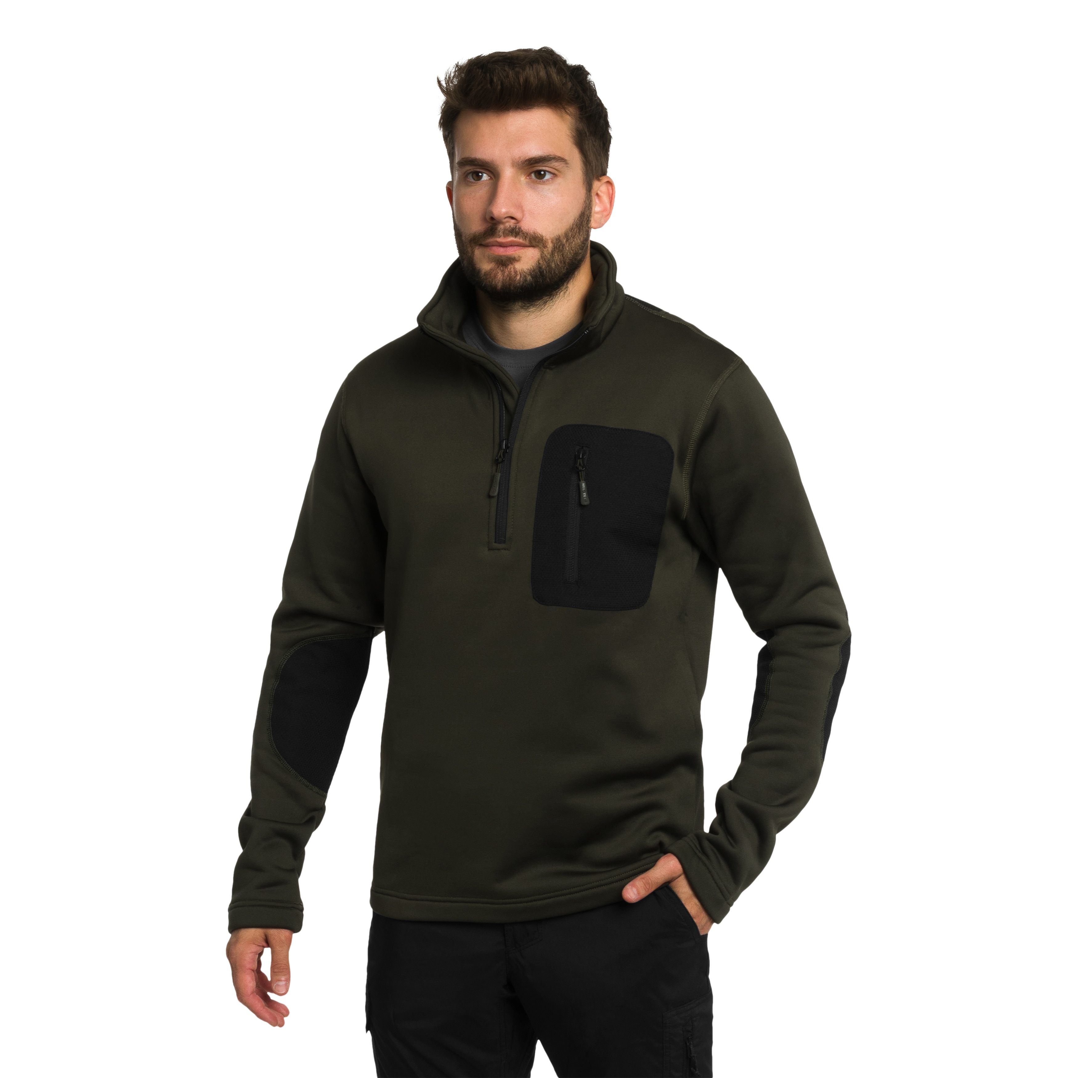 Bluză Mil-Tec Thermo Fleece Zip - Olive