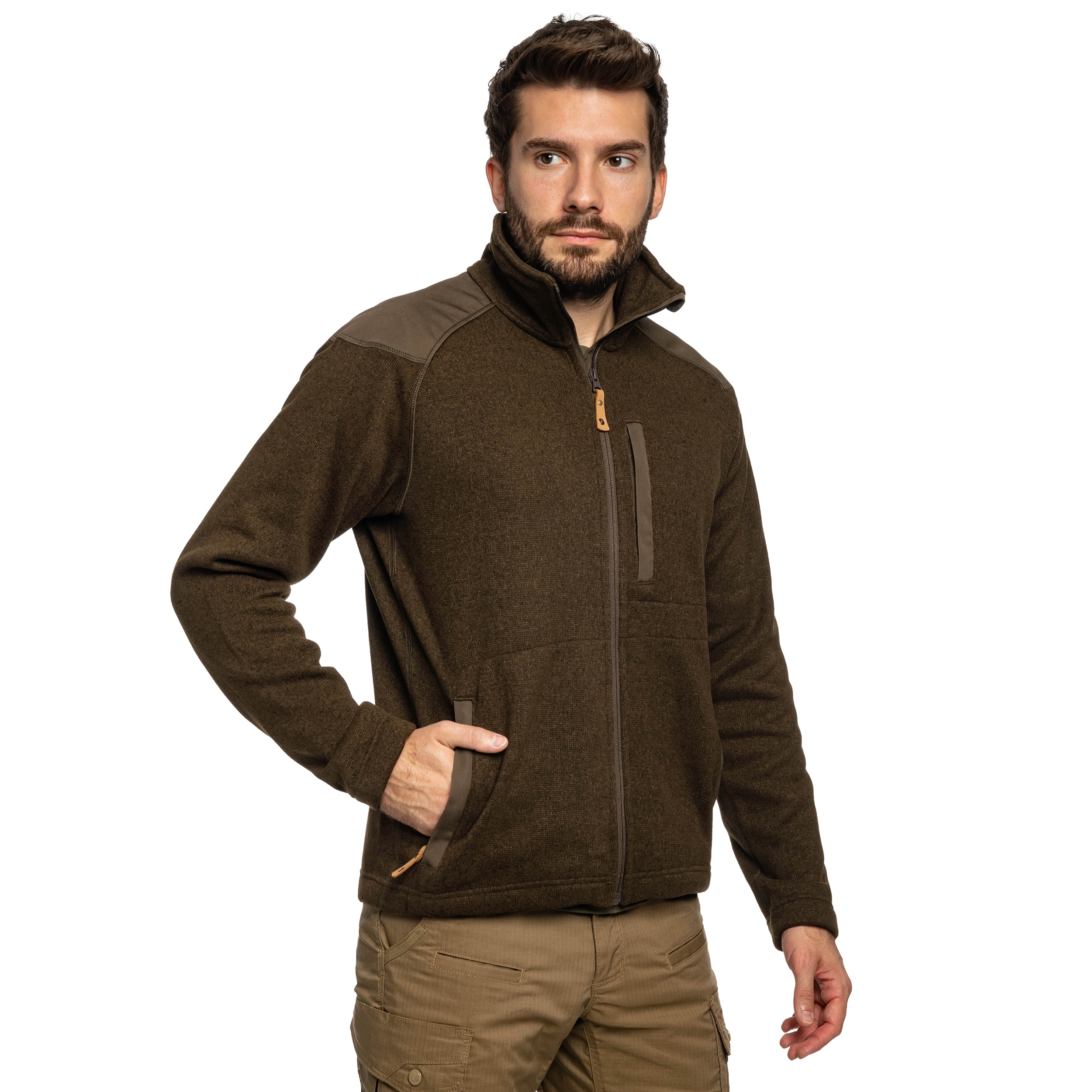 Bluză polar Fjallraven Buck Fleece - Dark Olive