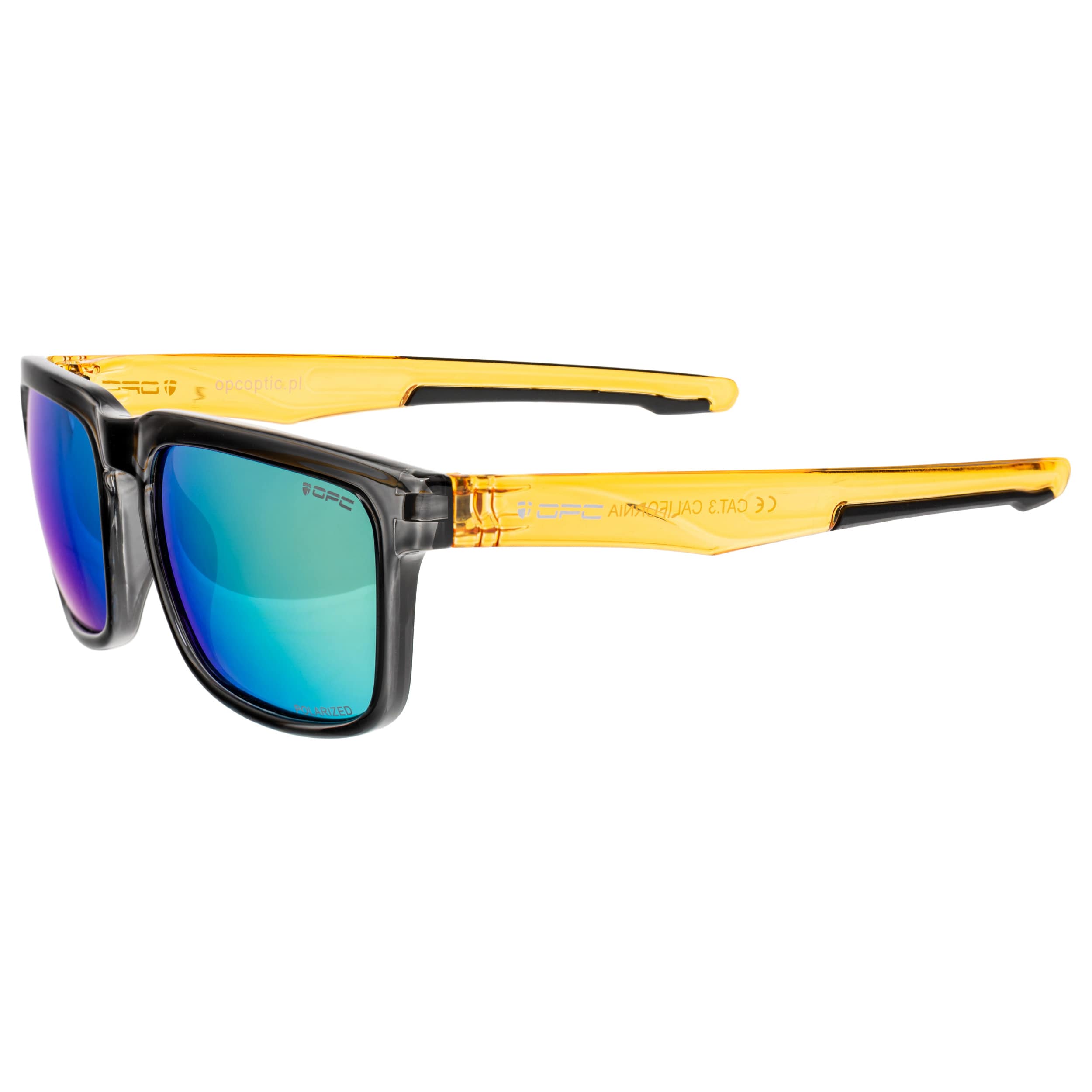 Ochelari de soare OPC Lifestyle California Black/Yellow Revo cu polarizare