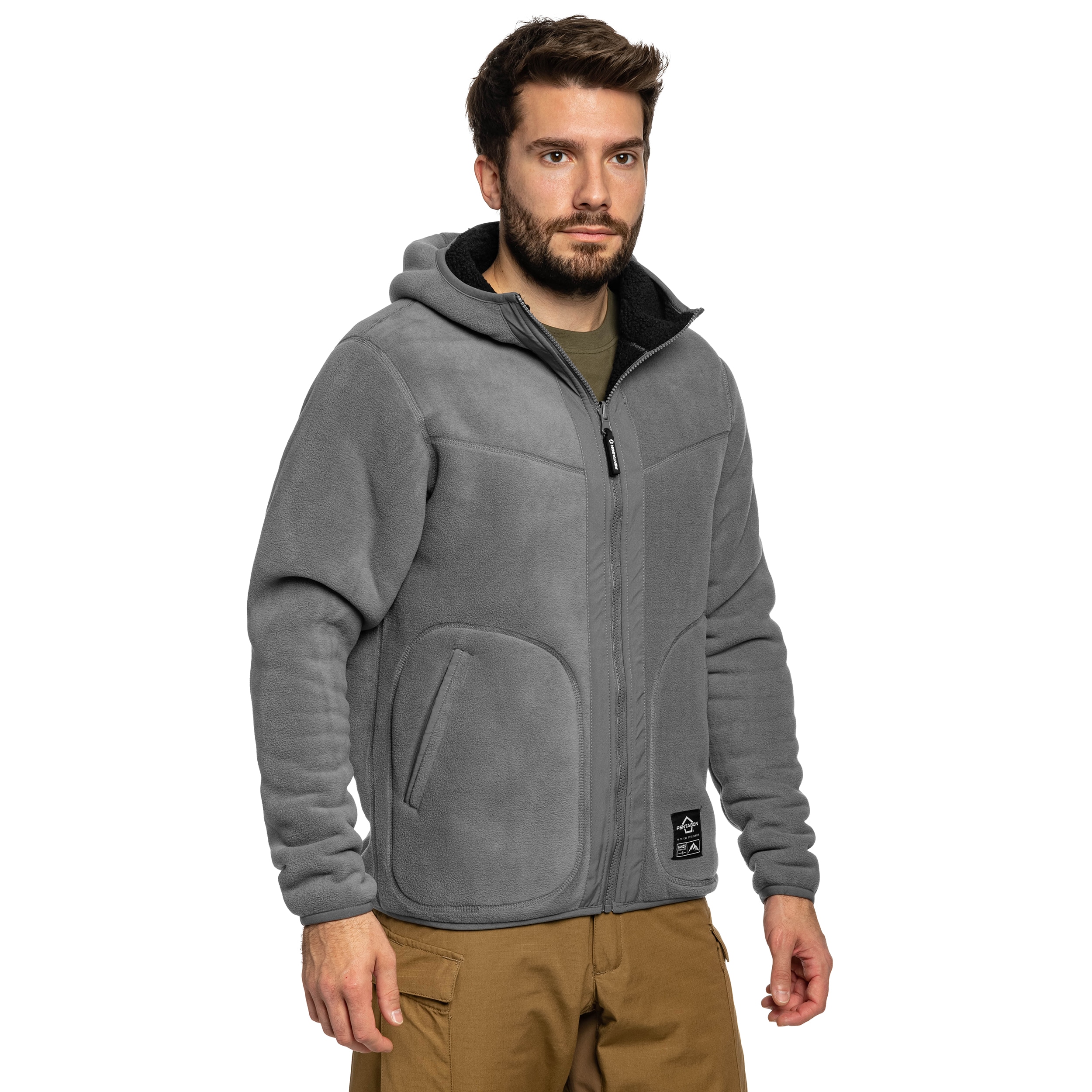 Geacă polar Pentagon Sherpa Ianos - Black/Wolf Grey