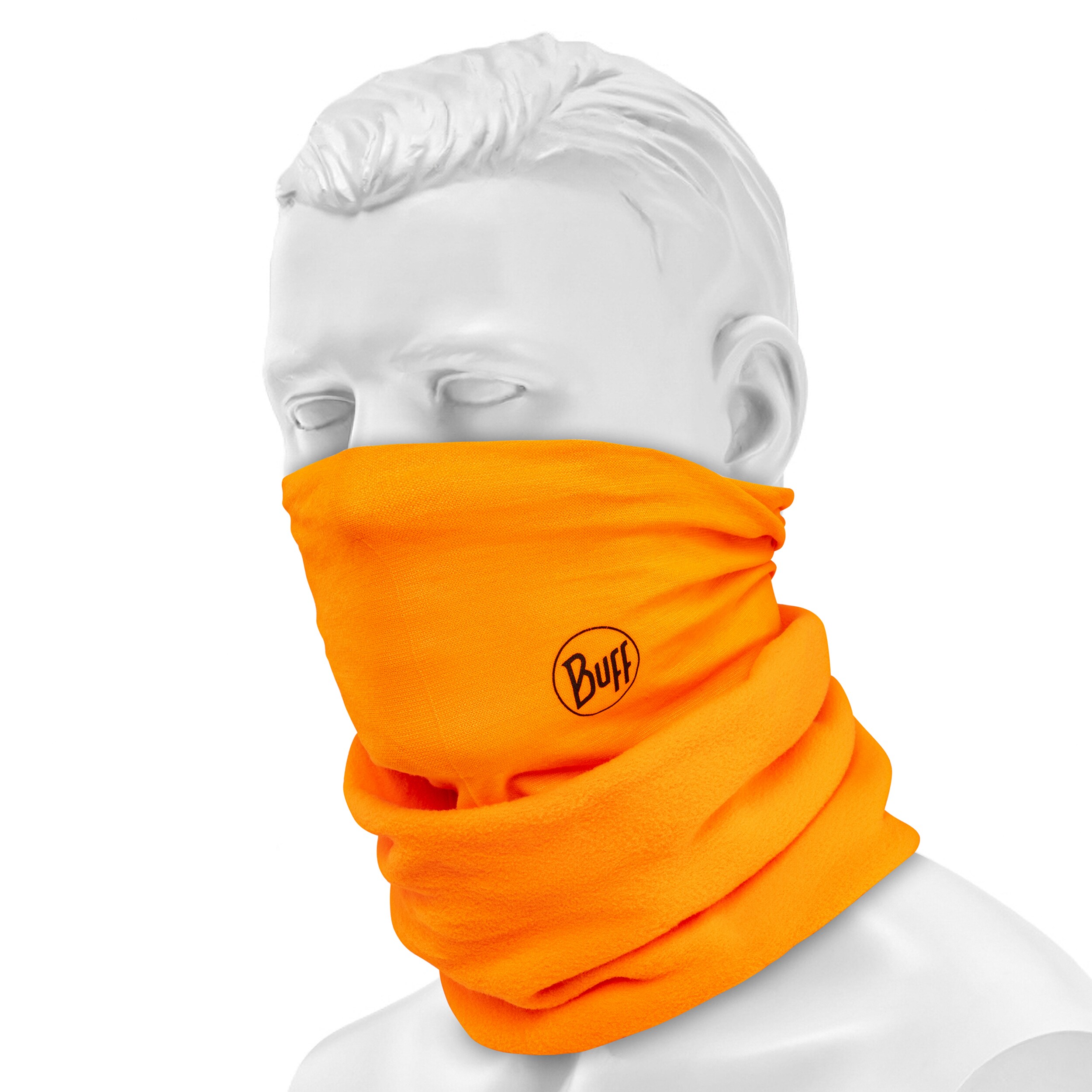 Eșarfă de protecție Buff Safety Polar Neckwear - Solid Orange Fluor