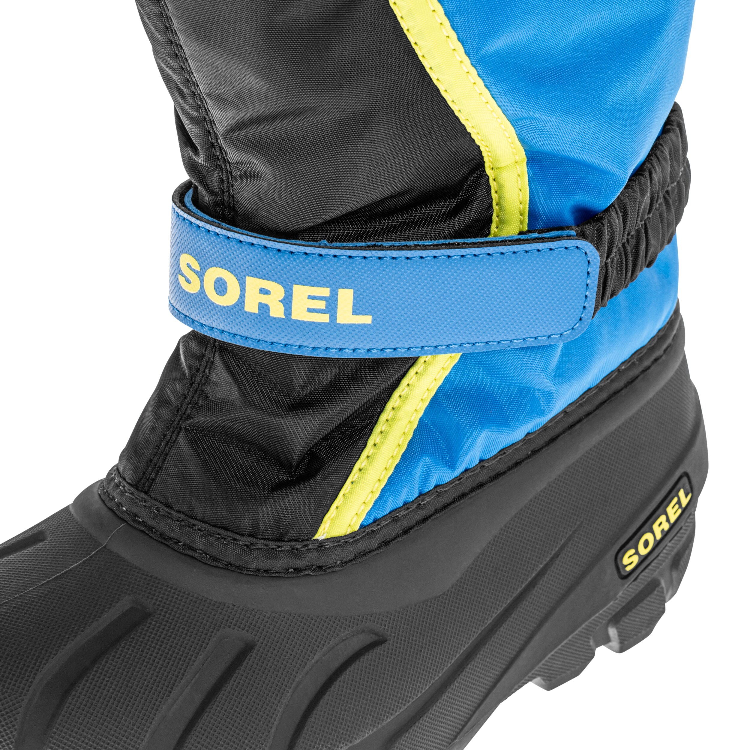 Încălțăminte de zăpadă pentru copii Sorel Flurry Print Youth Boot - Black/Super Blue