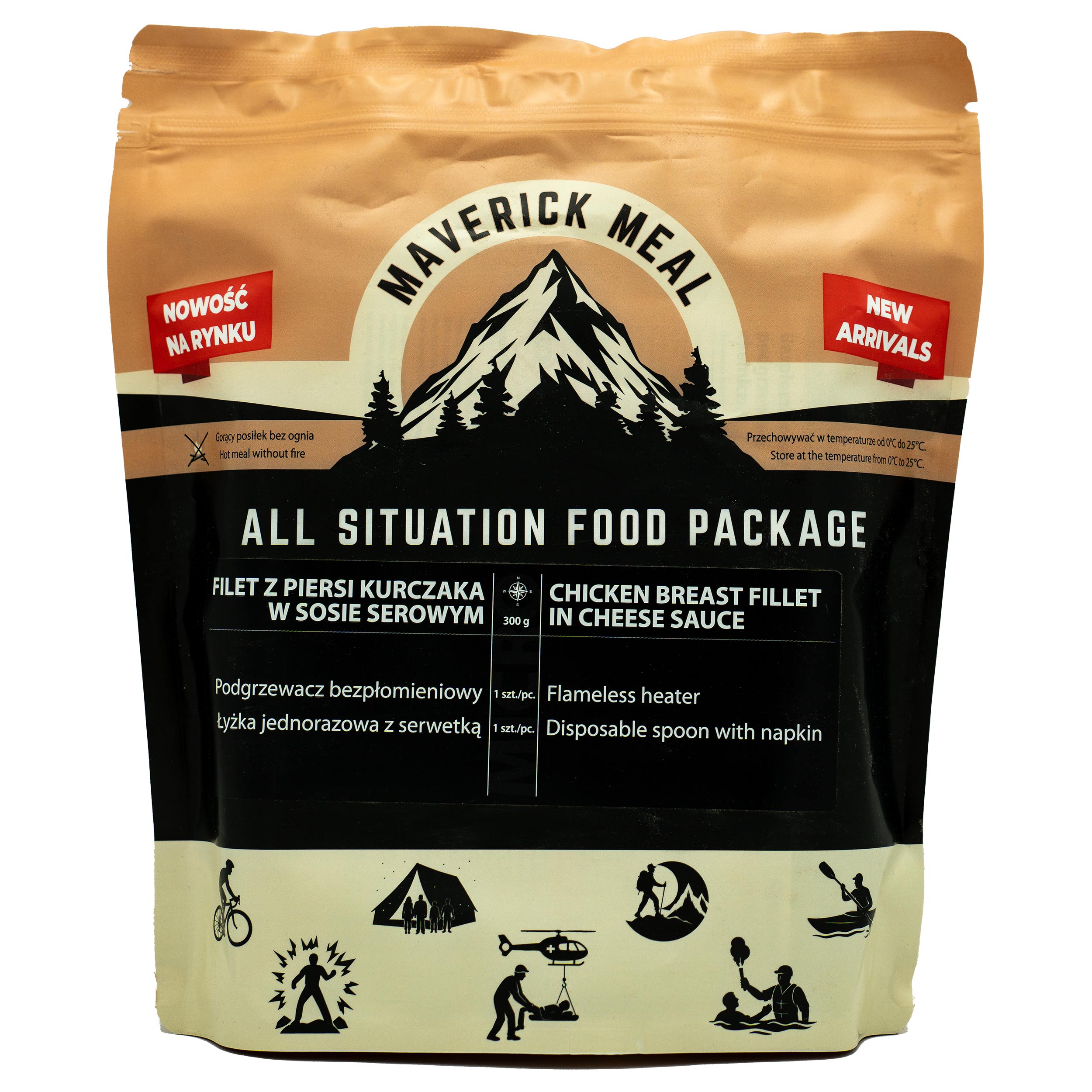 Mâncare gata preparată Maverick Food Micro cu încălzitor fără flacără Pui în sos de brânză - 300 g