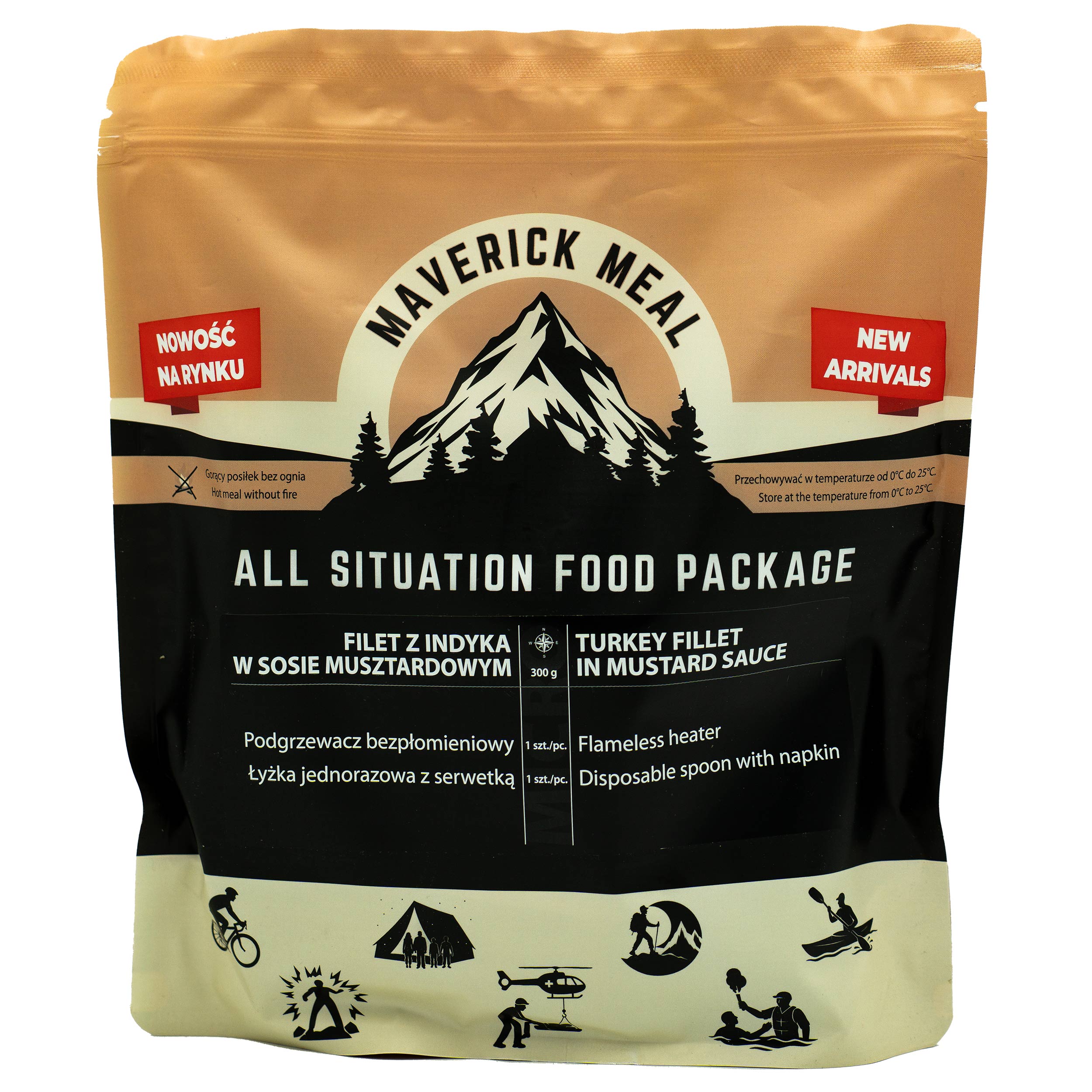 Mâncare gata preparată Maverick Food Micro cu încălzitor fără flacără Curcan în sos de muștar – 300 g