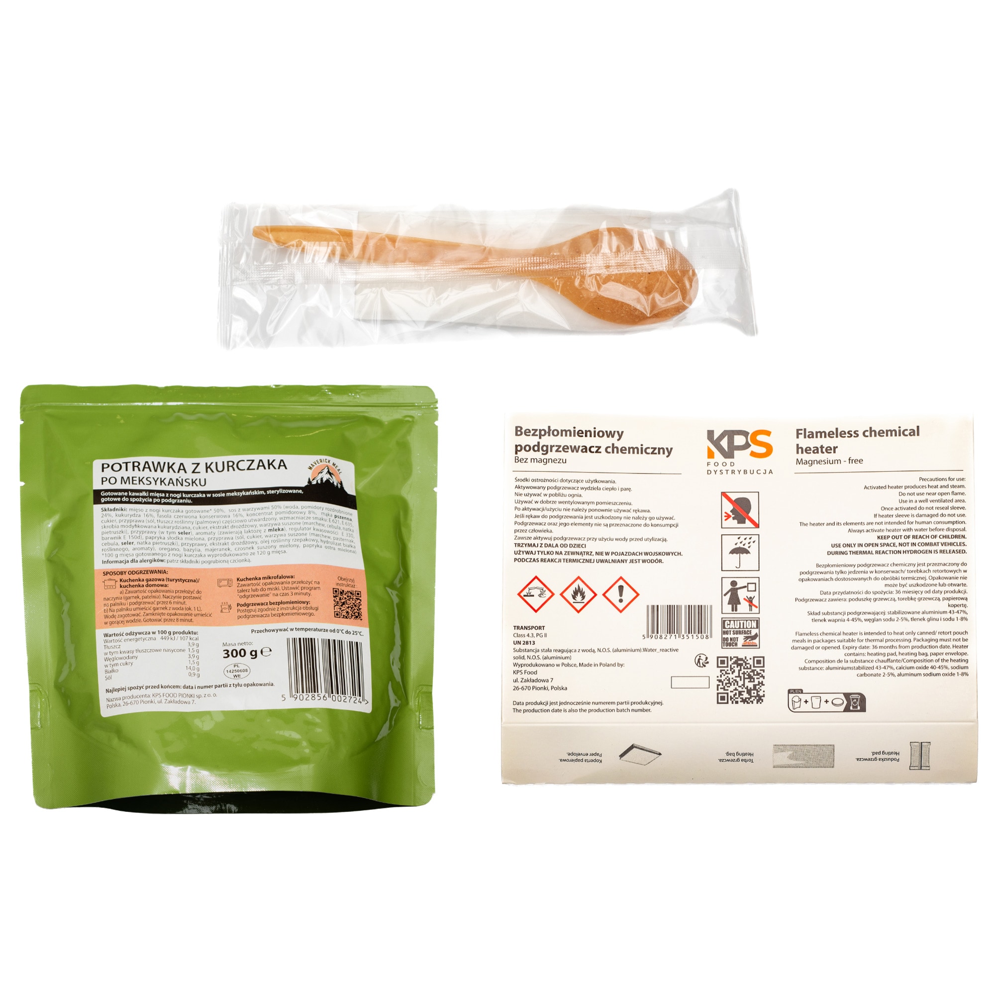 Mâncare gata preparată Maverick Food Micro cu încălzitor fără flacără Tocăniță de pui în stil mexican - 300 g