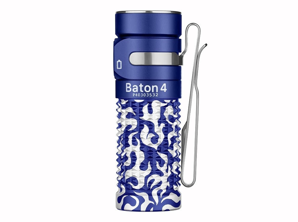 Lanternă reîncărcabilă Olight Baton 4 Blue Phantom - 1300 lumeni