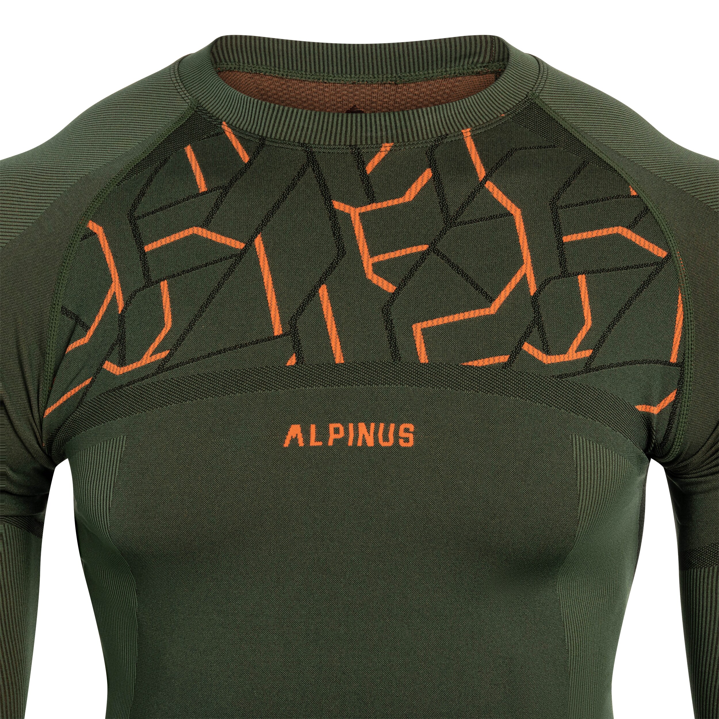 Lenjerie de corp termoactivă Alpinus Gausdal - Verde/Portocalie