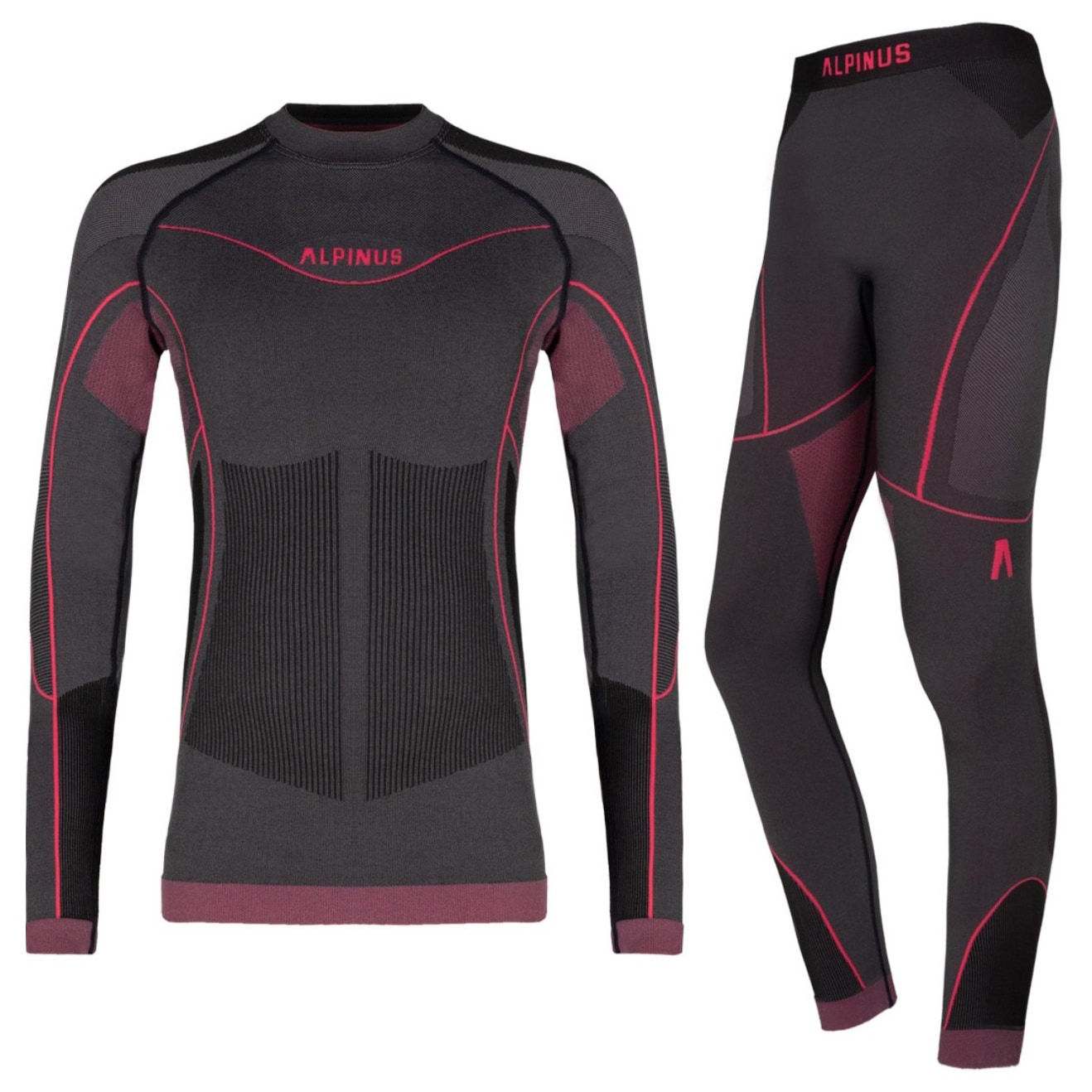 Lenjerie de corp termoactivă pentru copii Alpinus Mora Set - Roz