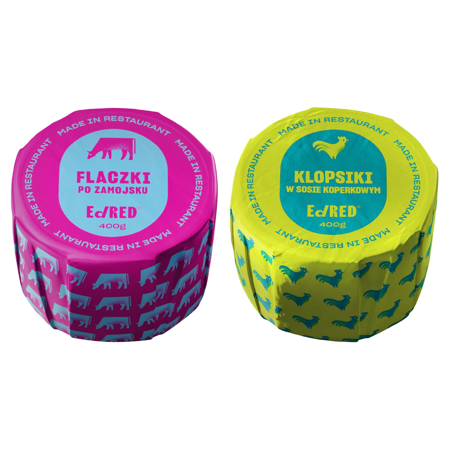 Conservă alimentară Ed Red - Ciorbă de burtă 400 g, Chifteluțe de pui în sos de mărar 400 g