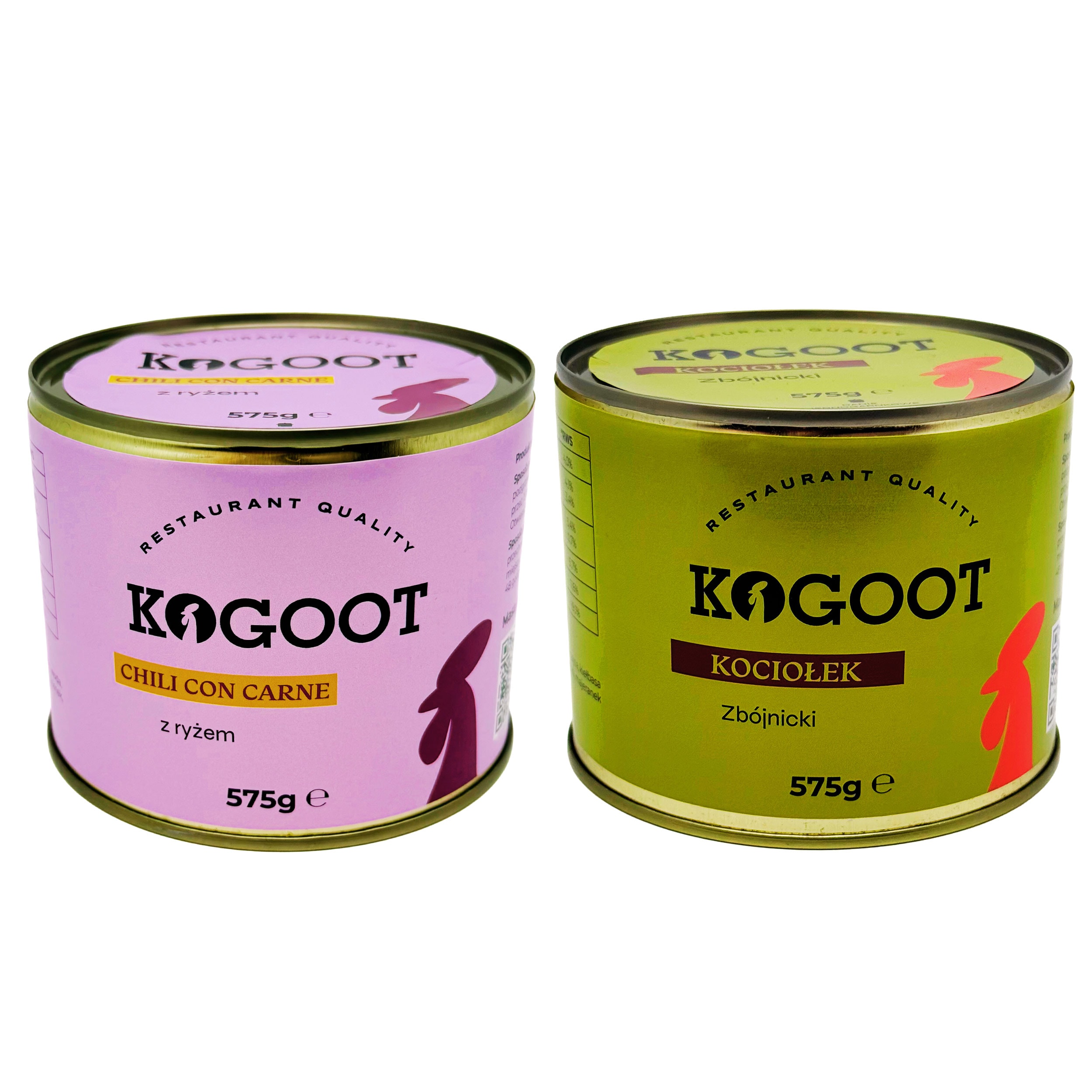 Conservă alimentară Kogoot - Chili con carne 575 g, Tocană haiducească 575 g