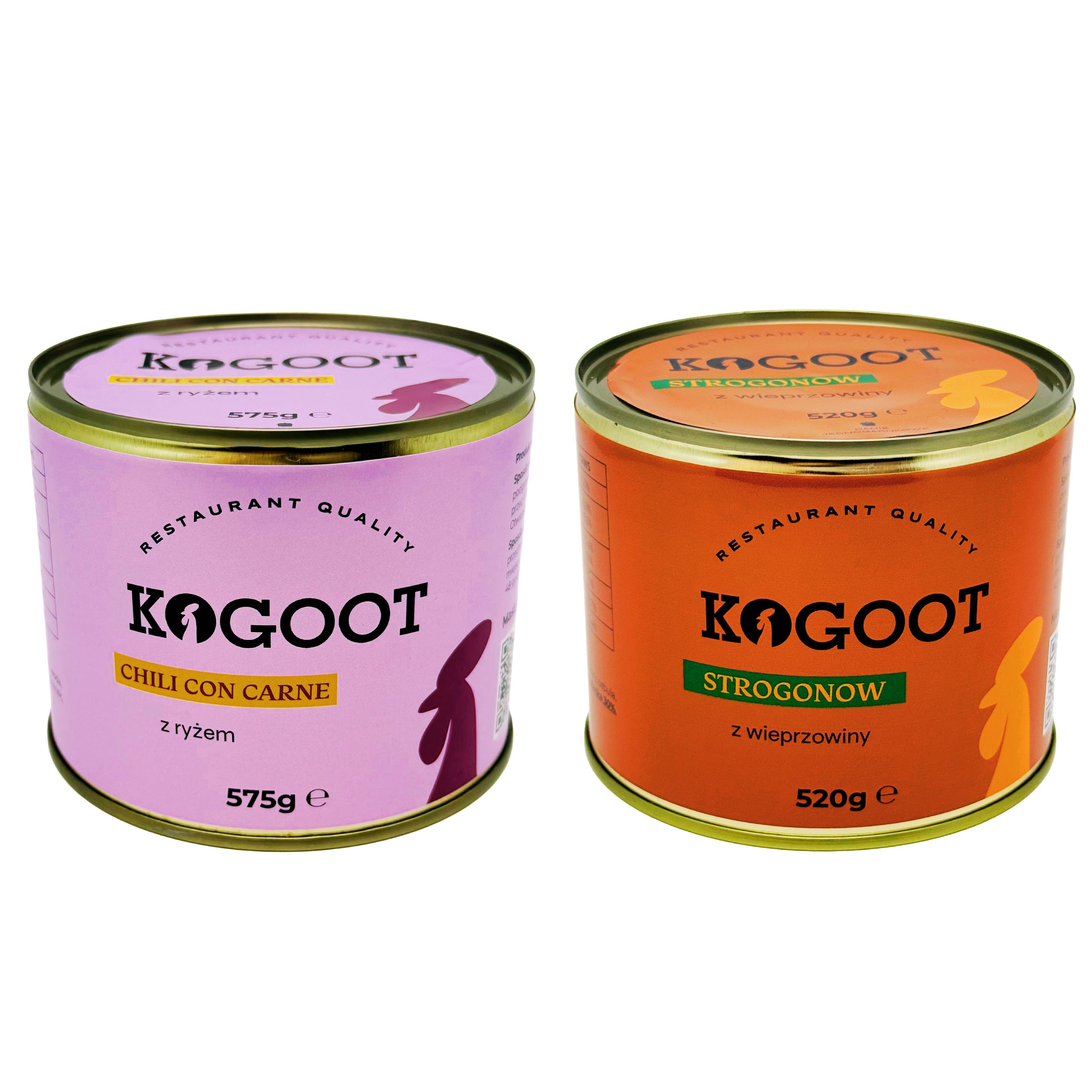 Conservă alimentară Kogoot - Chili con carne 575 g, Stroganoff 520 g