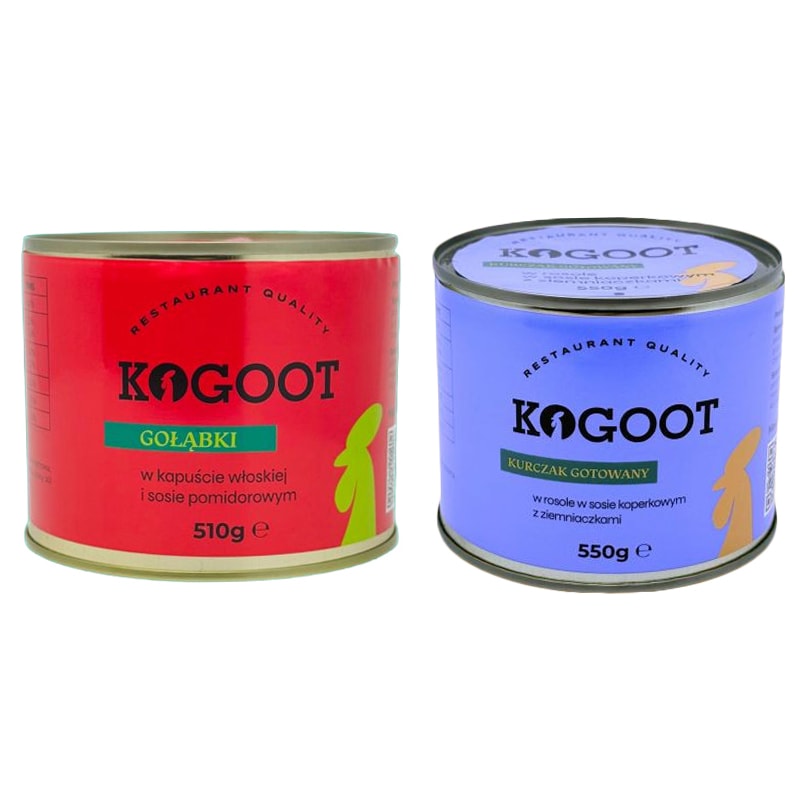 Conservă alimentară Kogoot - Sarmale 510 g, Pui gătit 550 g