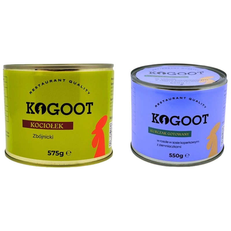 Conservă alimentară Kogoot - Tocăniță haiducească 575 g, Pui gătit 550 g